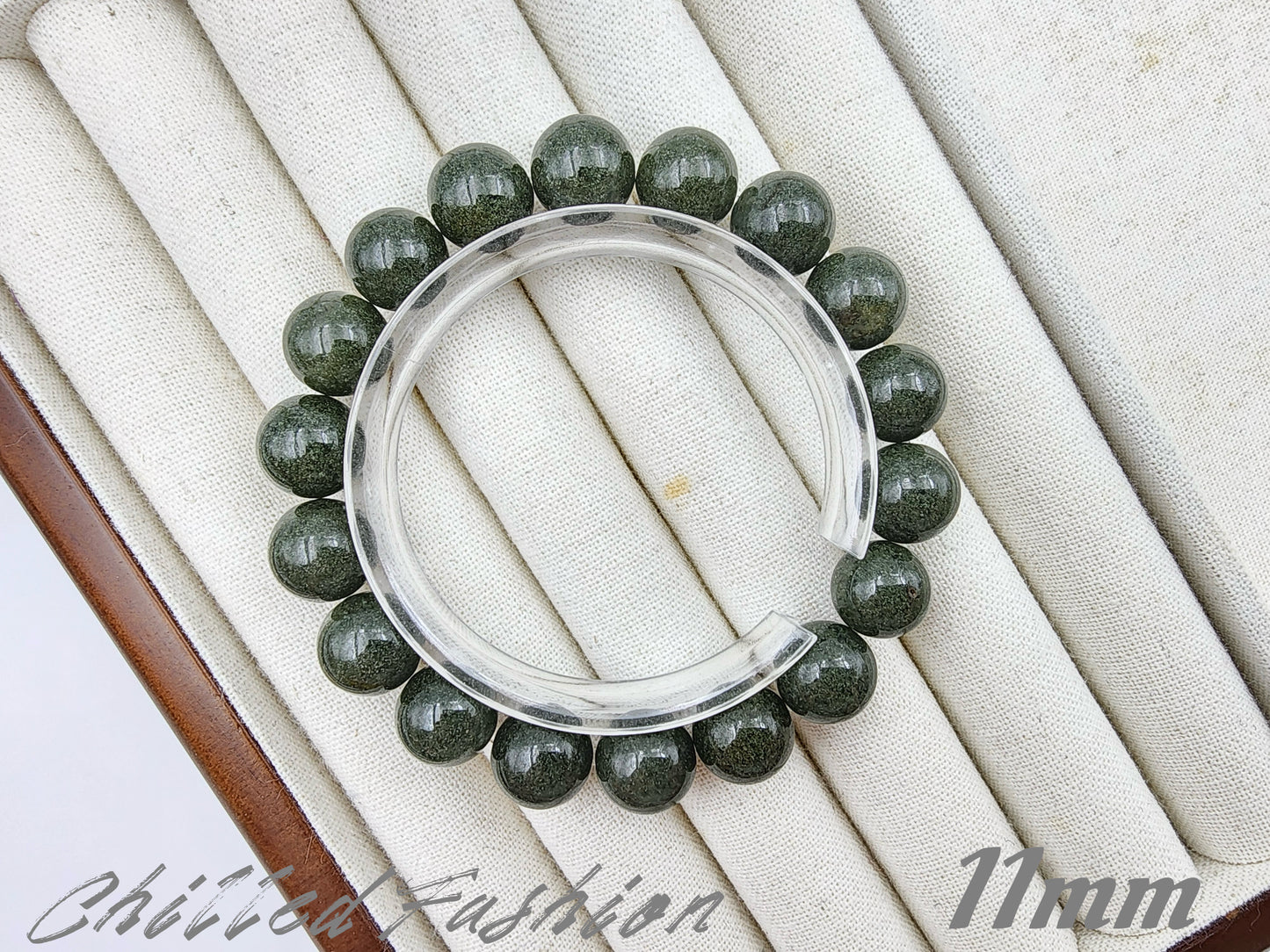 [Bracelet] Natural Full Green Phantom Quartz Bracelet