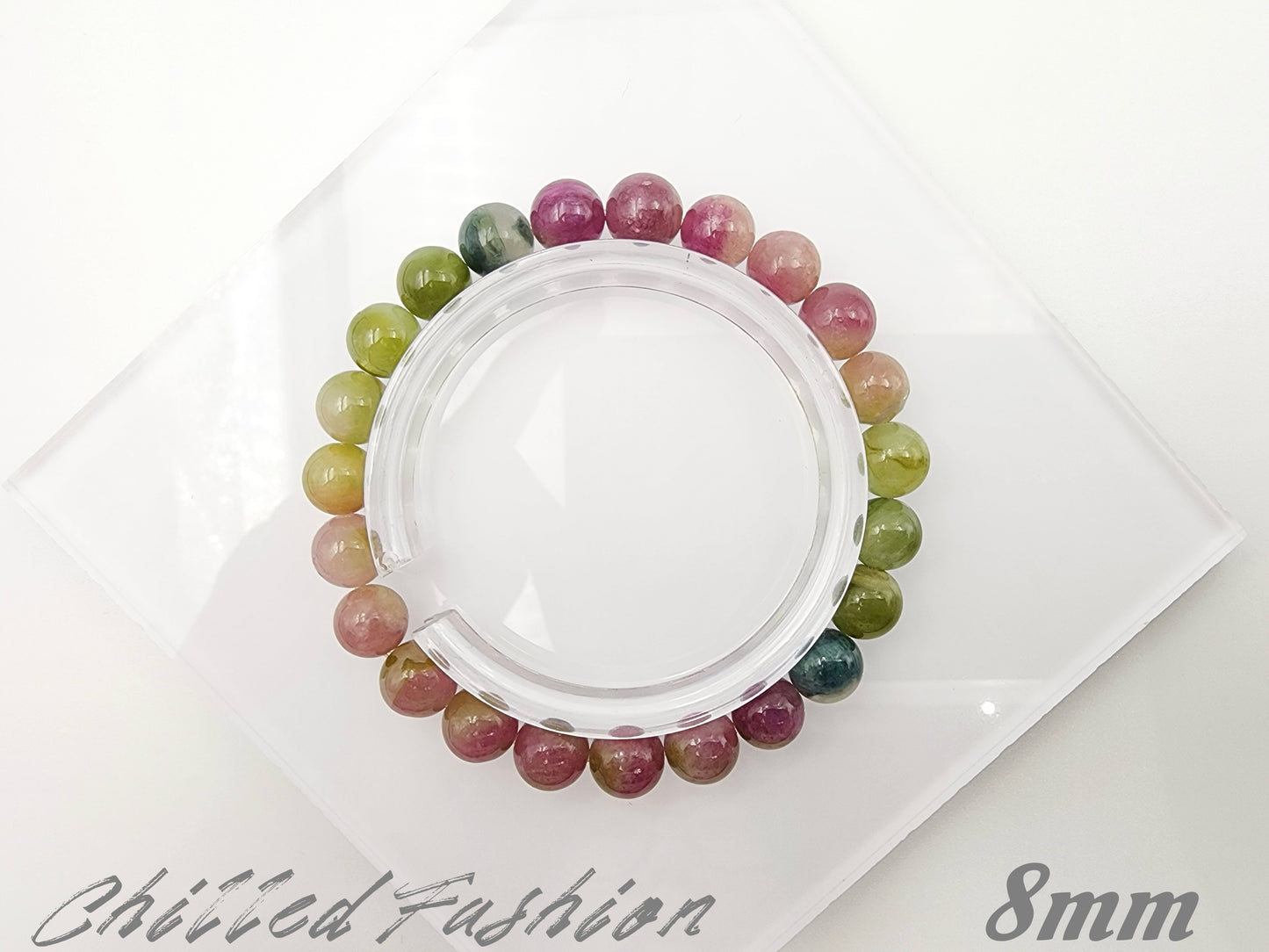 [Bracelet] Natural Watermelon Tourmaline Bracelet
