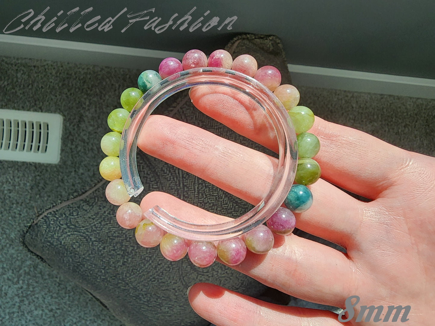 [Bracelet] Natural Watermelon Tourmaline Bracelet