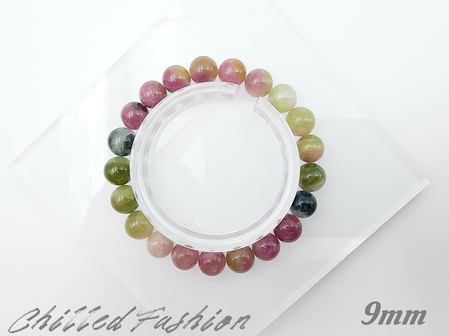 [Bracelet] Natural Watermelon Tourmaline Bracelet