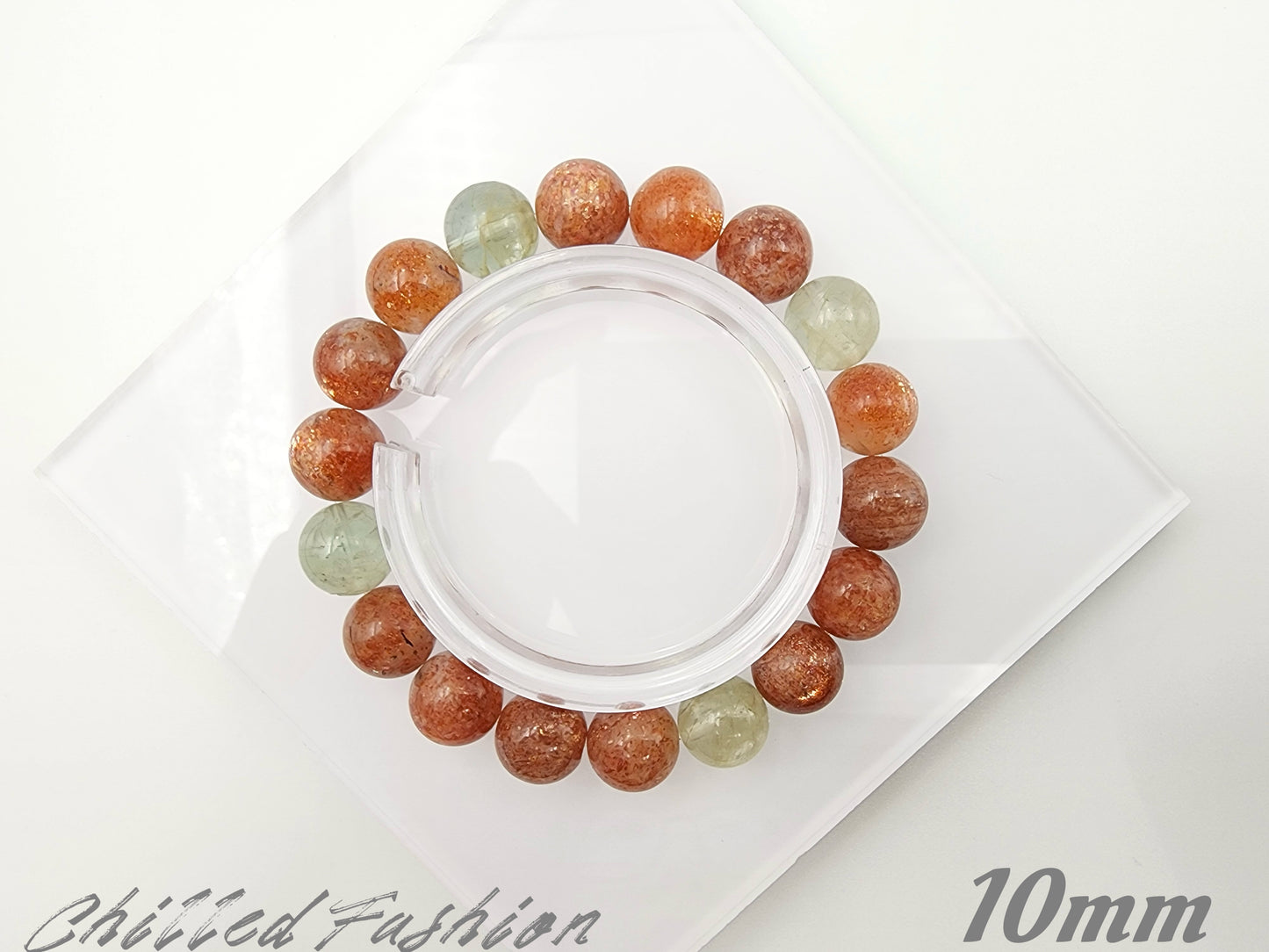 [Bracelet] Arusha Bracelet with Golden Sunstone and Green Beryl
