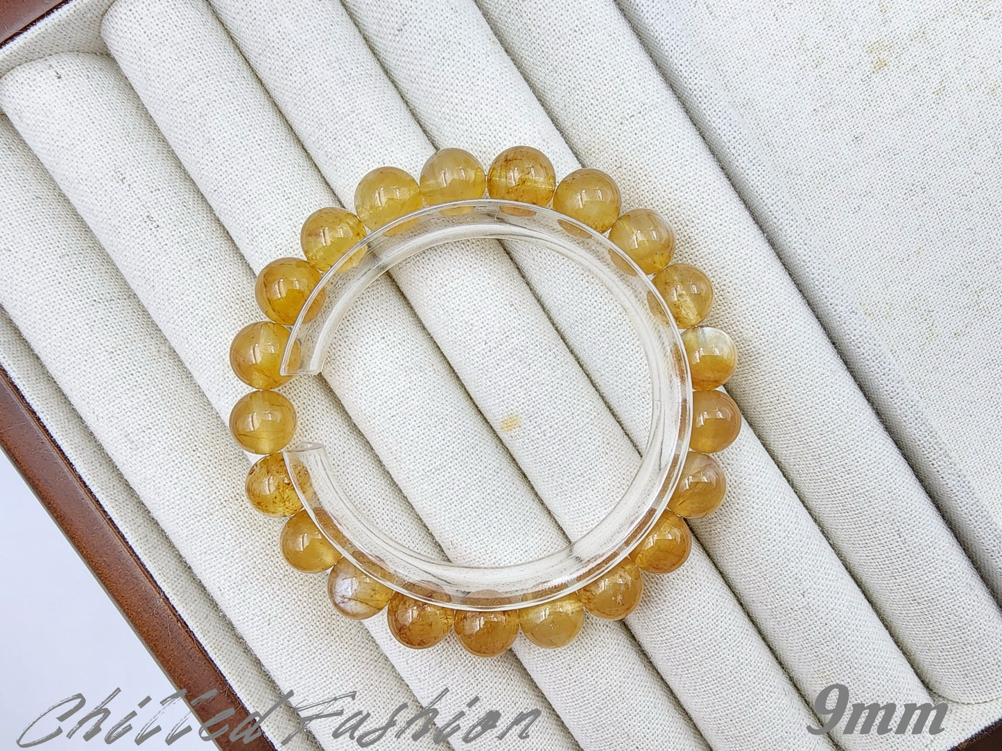 [Bracelet] Natural Orange Andesine Feldspar Bracelet