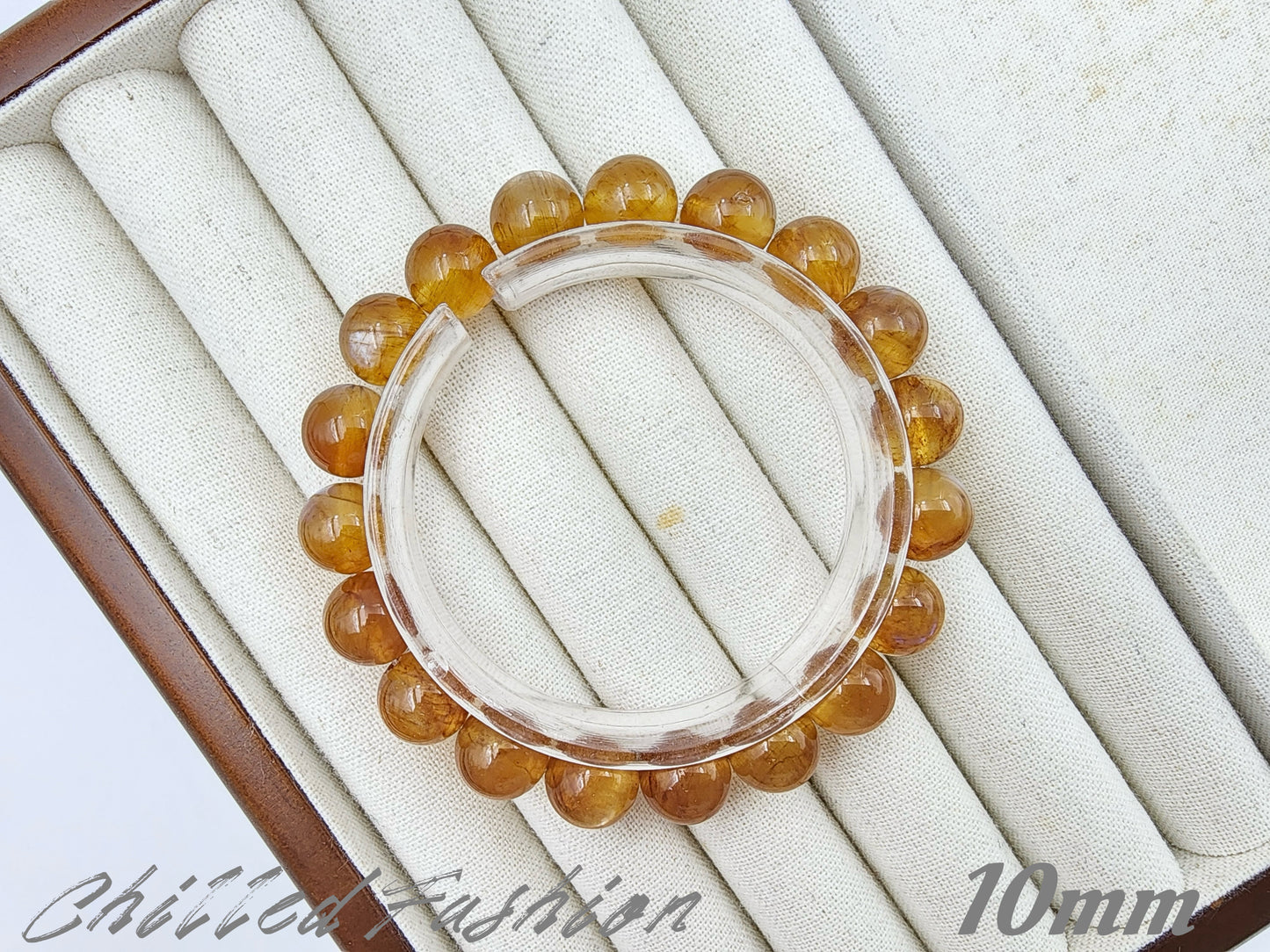 [Bracelet] Natural Orange Andesine Feldspar Bracelet