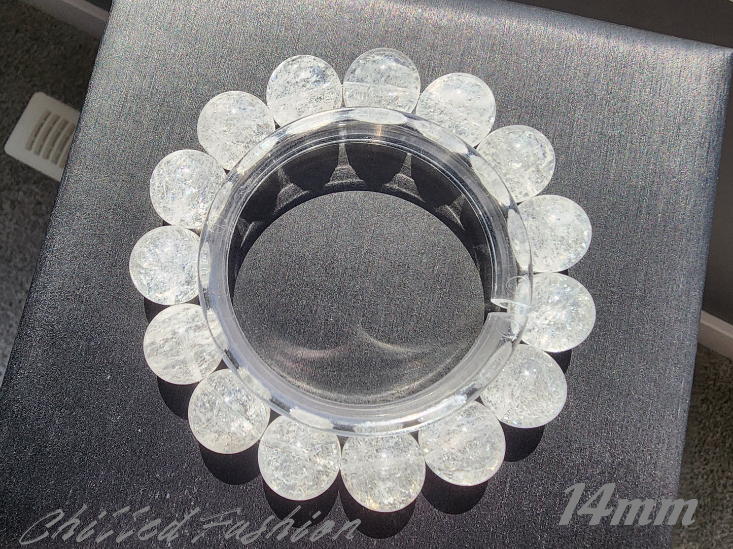 [Bracelet] Brazilian White Hematoid Quartz Bracelet