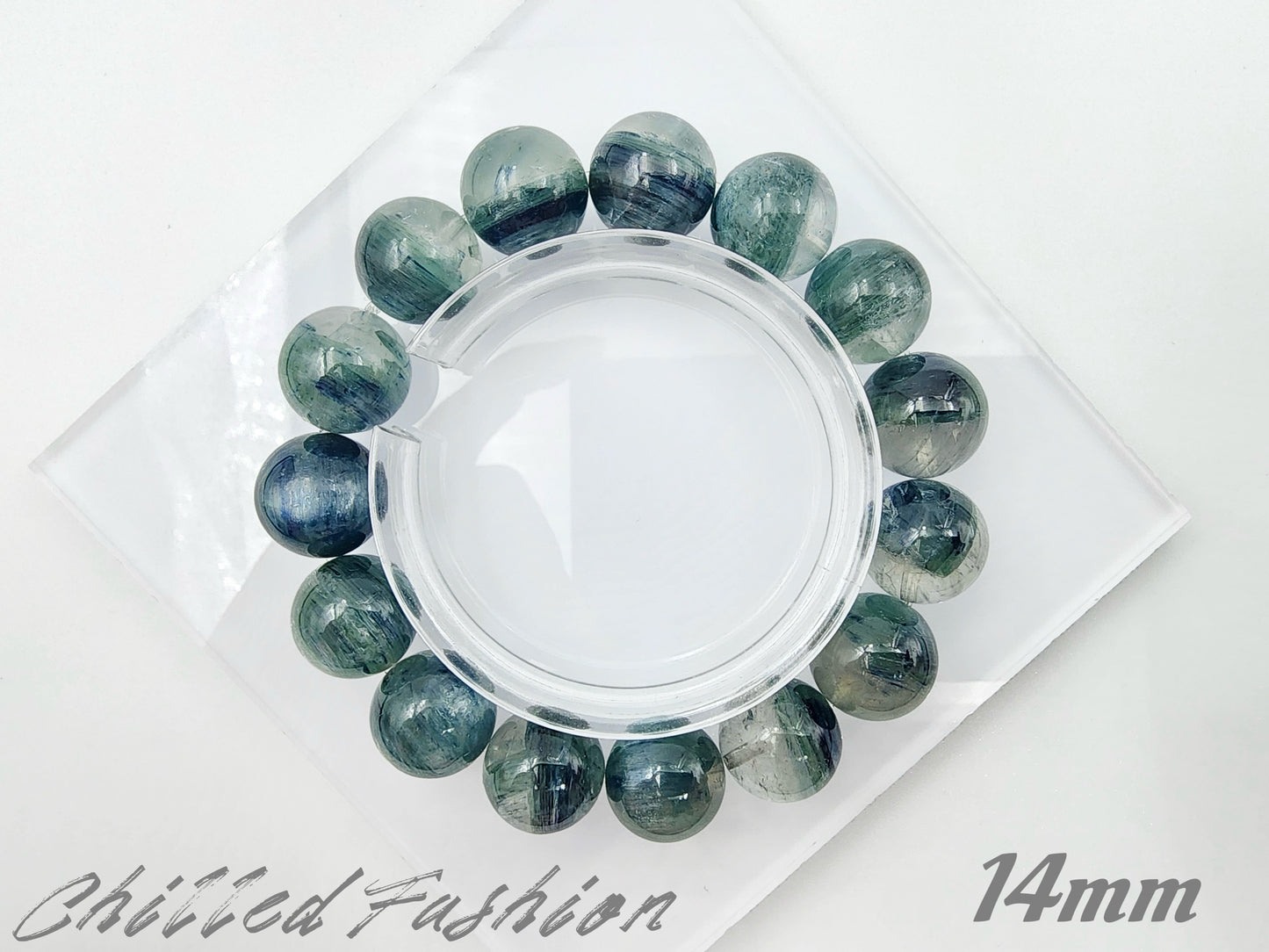 [Bracelet] Natural Green-Blue Kyanite Bracelet
