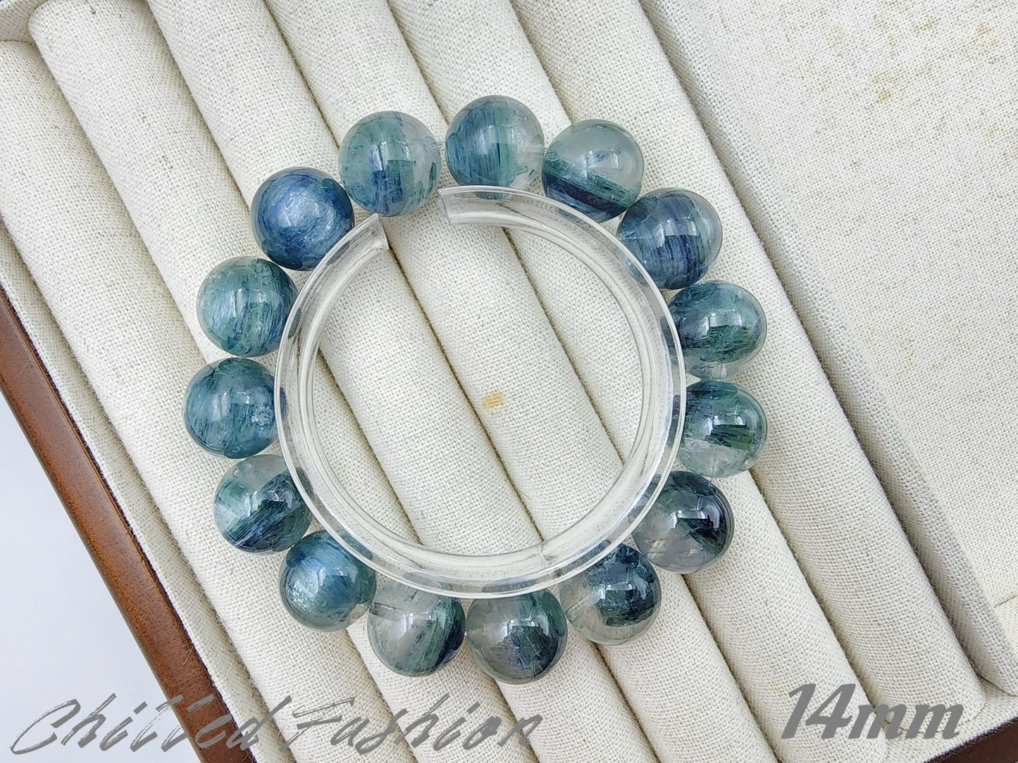 [Bracelet] Natural Green-Blue Kyanite Bracelet