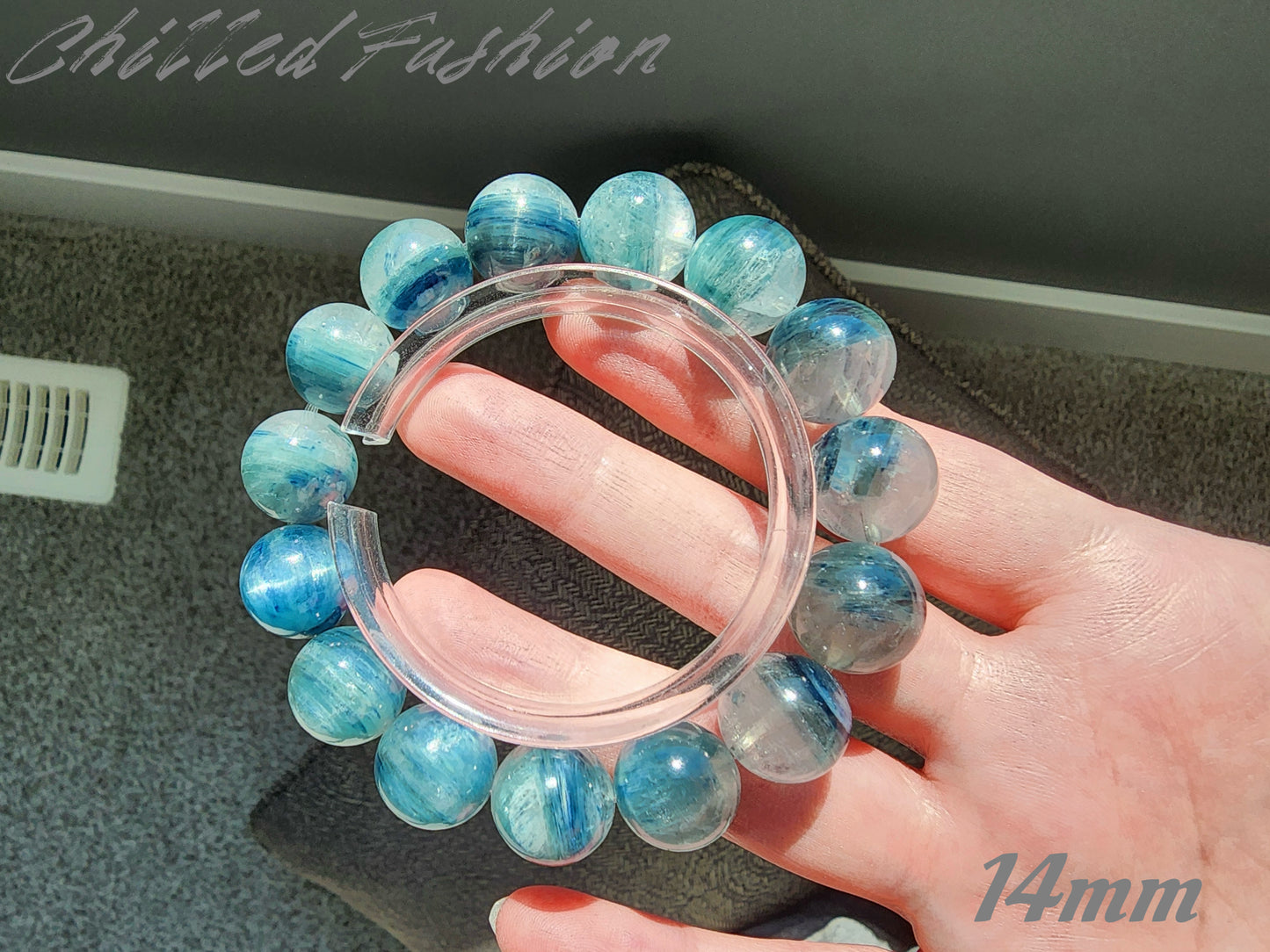 [Bracelet] Natural Green-Blue Kyanite Bracelet