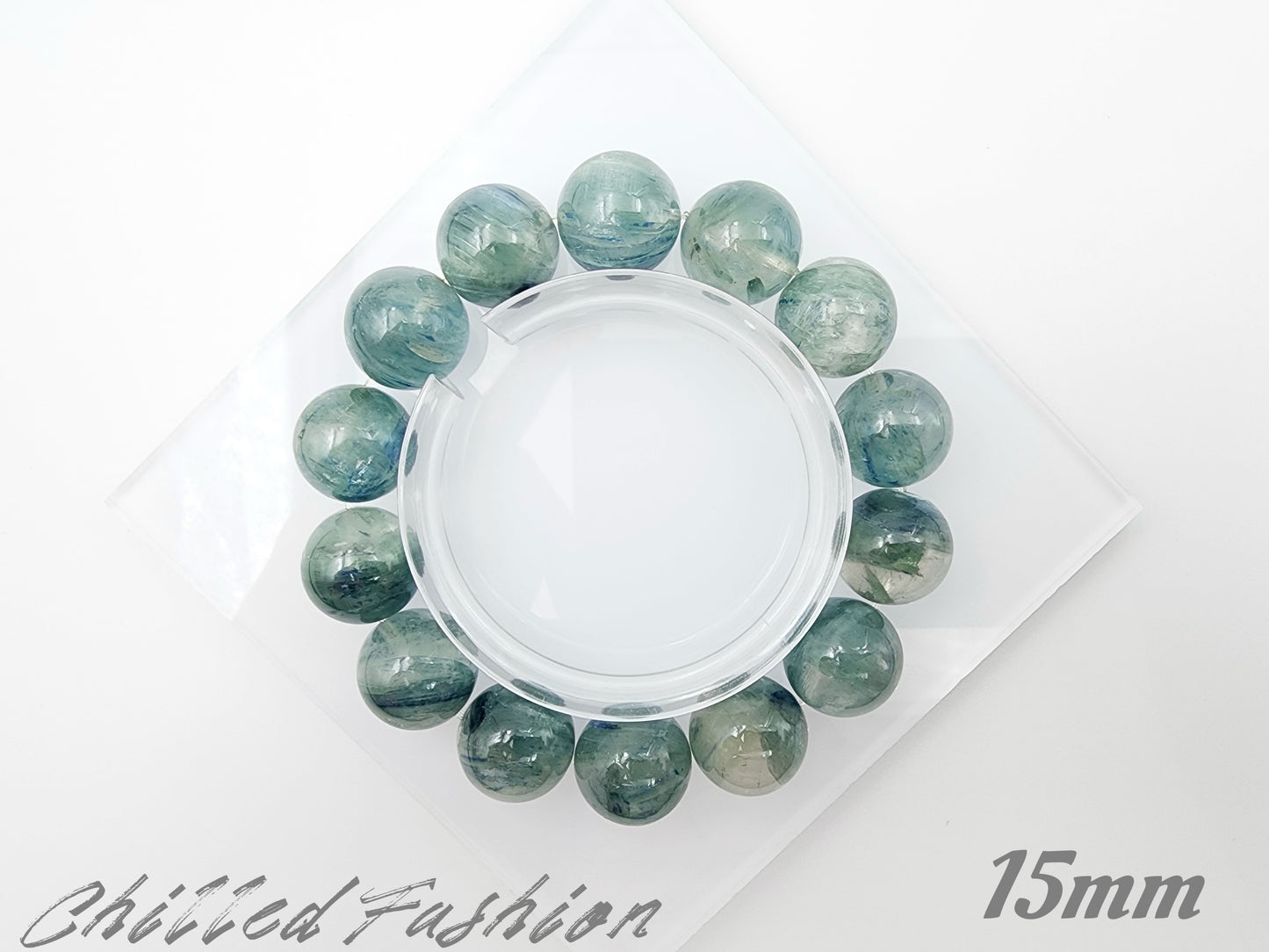 [Bracelet] Natural Green-Blue Kyanite Bracelet