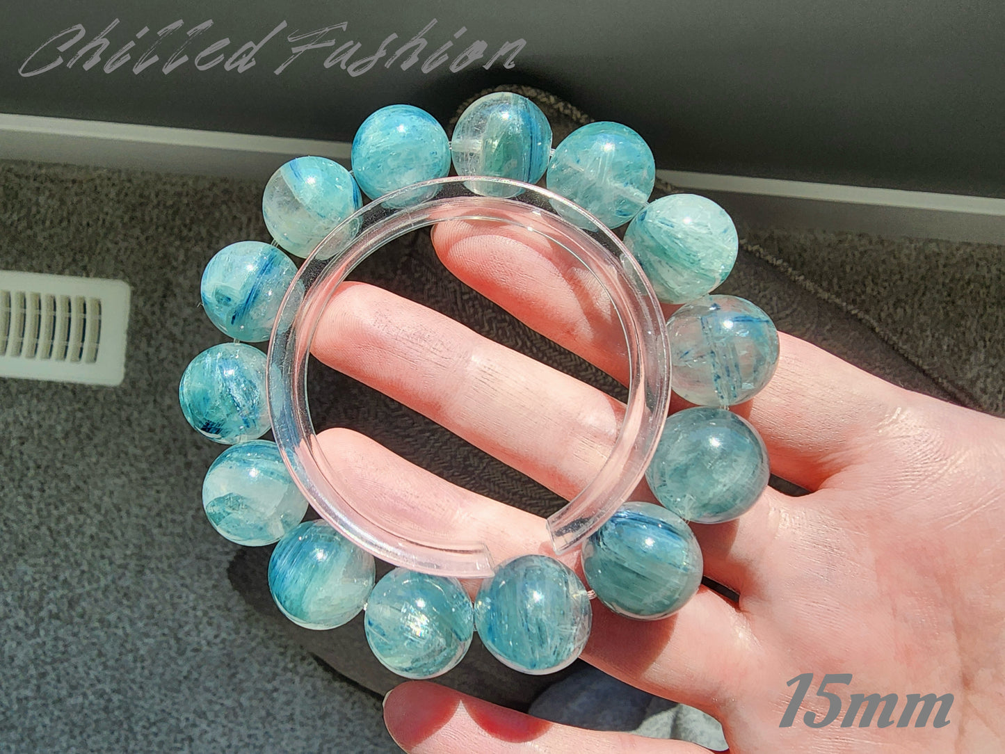 [Bracelet] Natural Green-Blue Kyanite Bracelet
