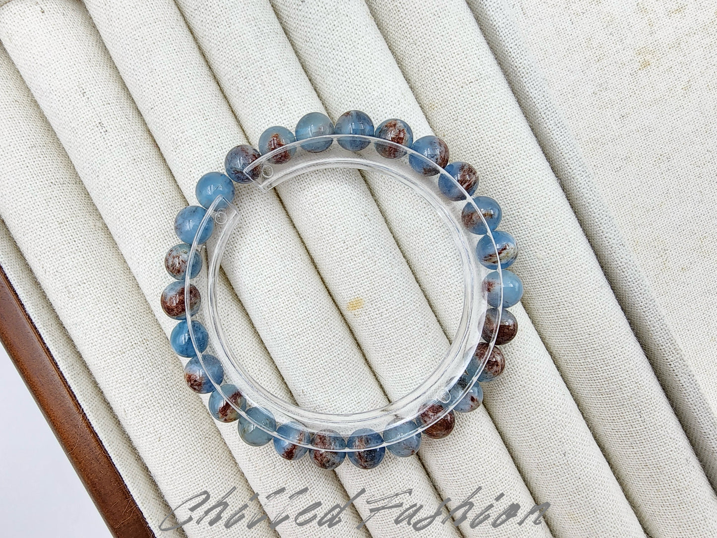 [Bracelet] Ocean Breeze 7mm Island Aquamarine 岛屿海蓝宝 Bracelet - Tranquil Sea Blue Crystal