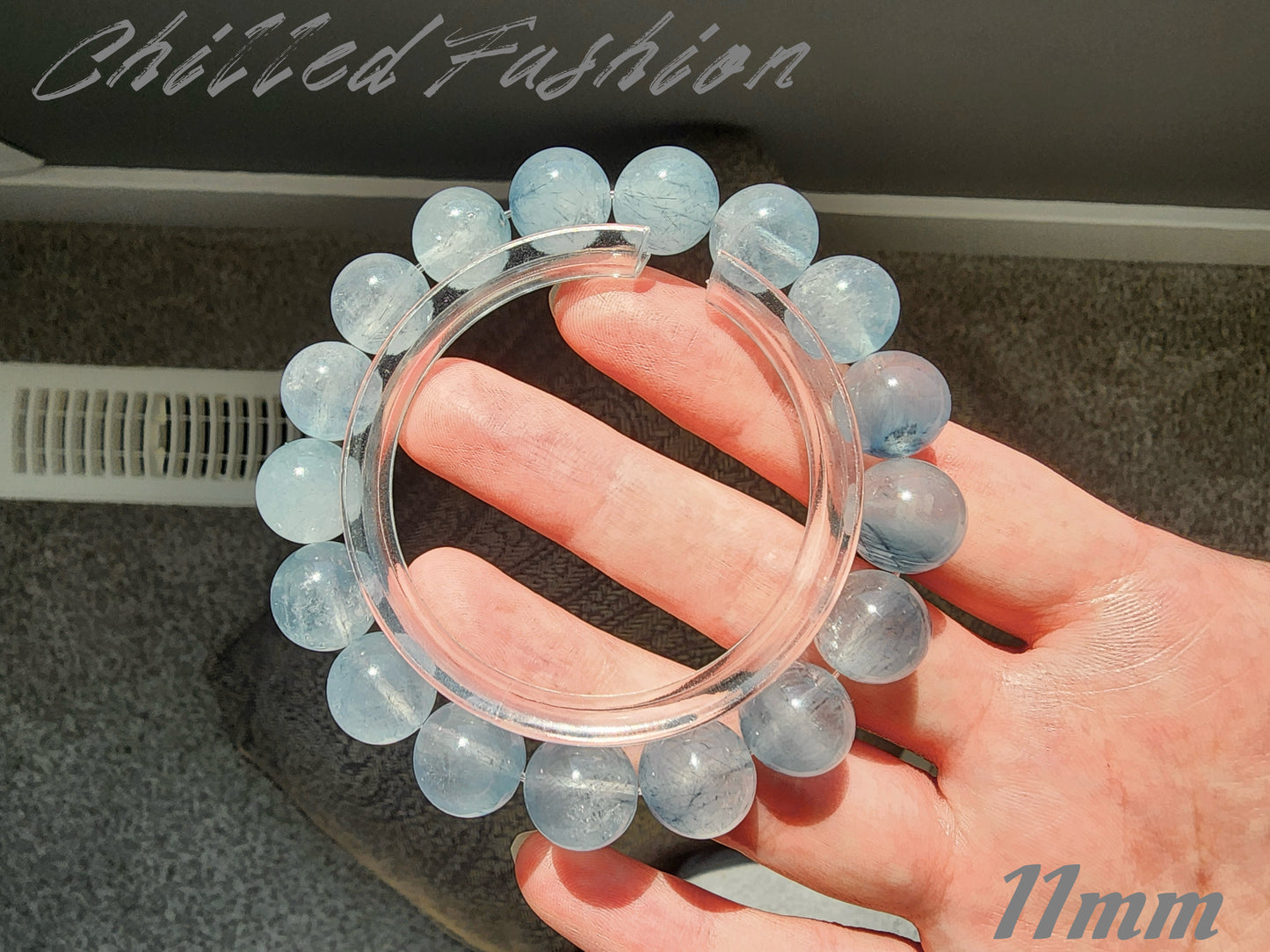 [Bracelet] Blue Rabbit Hair Quartz Bracelet