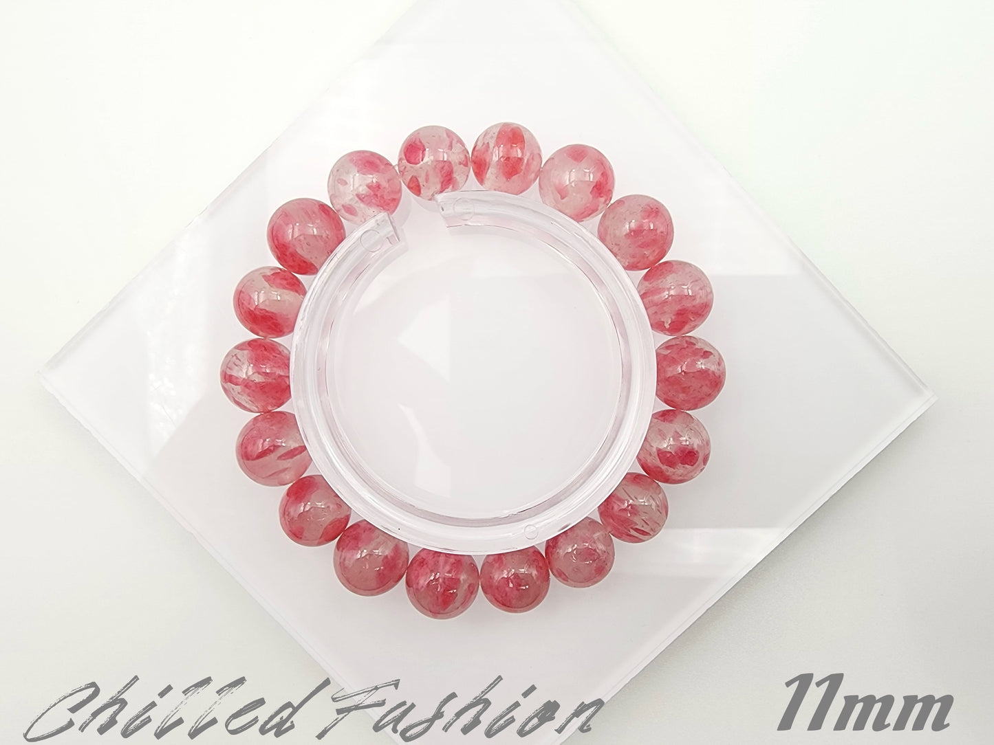 [Bracelet] Sakura Rhodonite 樱花雨蔷薇辉 Crystal Bracelet - Natural Gemstone Jewelry