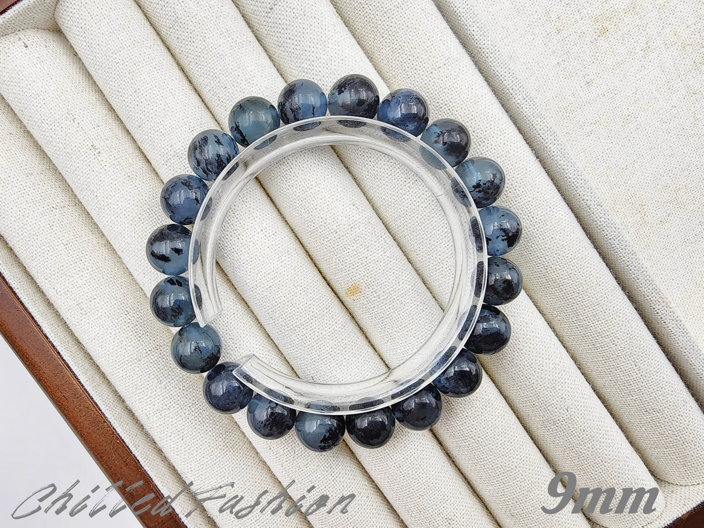 [Bracelet] Genuine Aquamarine and Black Tourmaline Crystal Bracelet - Energy Balancing Jewelry