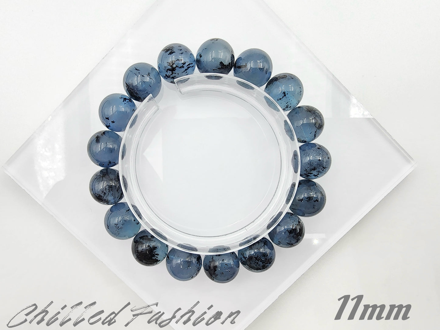 [Bracelet] Genuine Aquamarine and Black Tourmaline Crystal Bracelet - Energy Balancing Jewelry