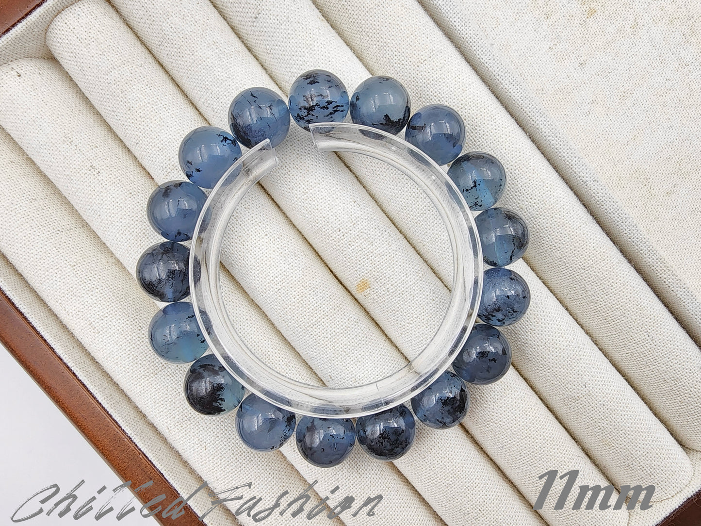[Bracelet] Genuine Aquamarine and Black Tourmaline Crystal Bracelet - Energy Balancing Jewelry
