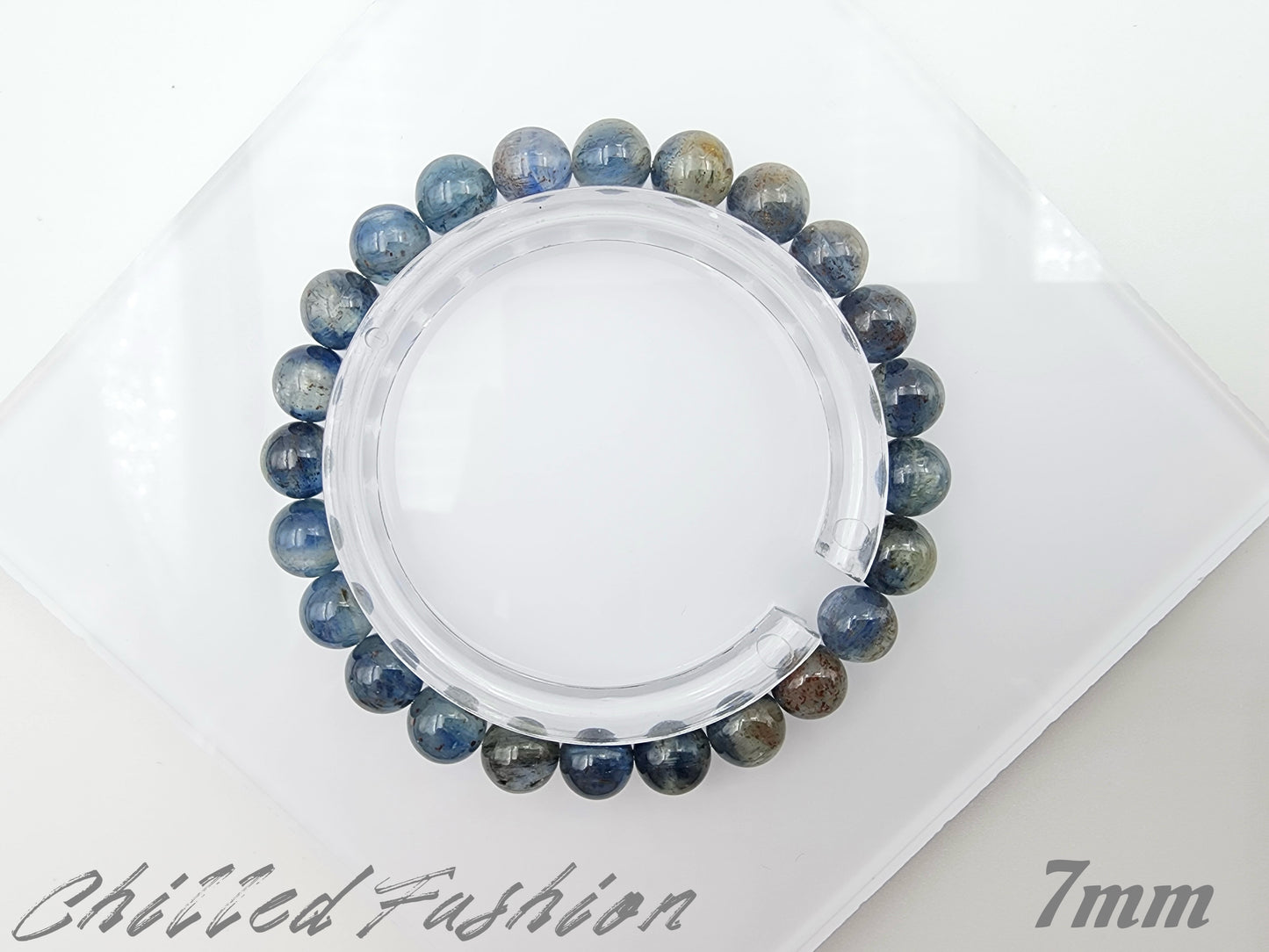 [Bracelet] Kyanite Bracelet with Shimmery Golden Sunstone