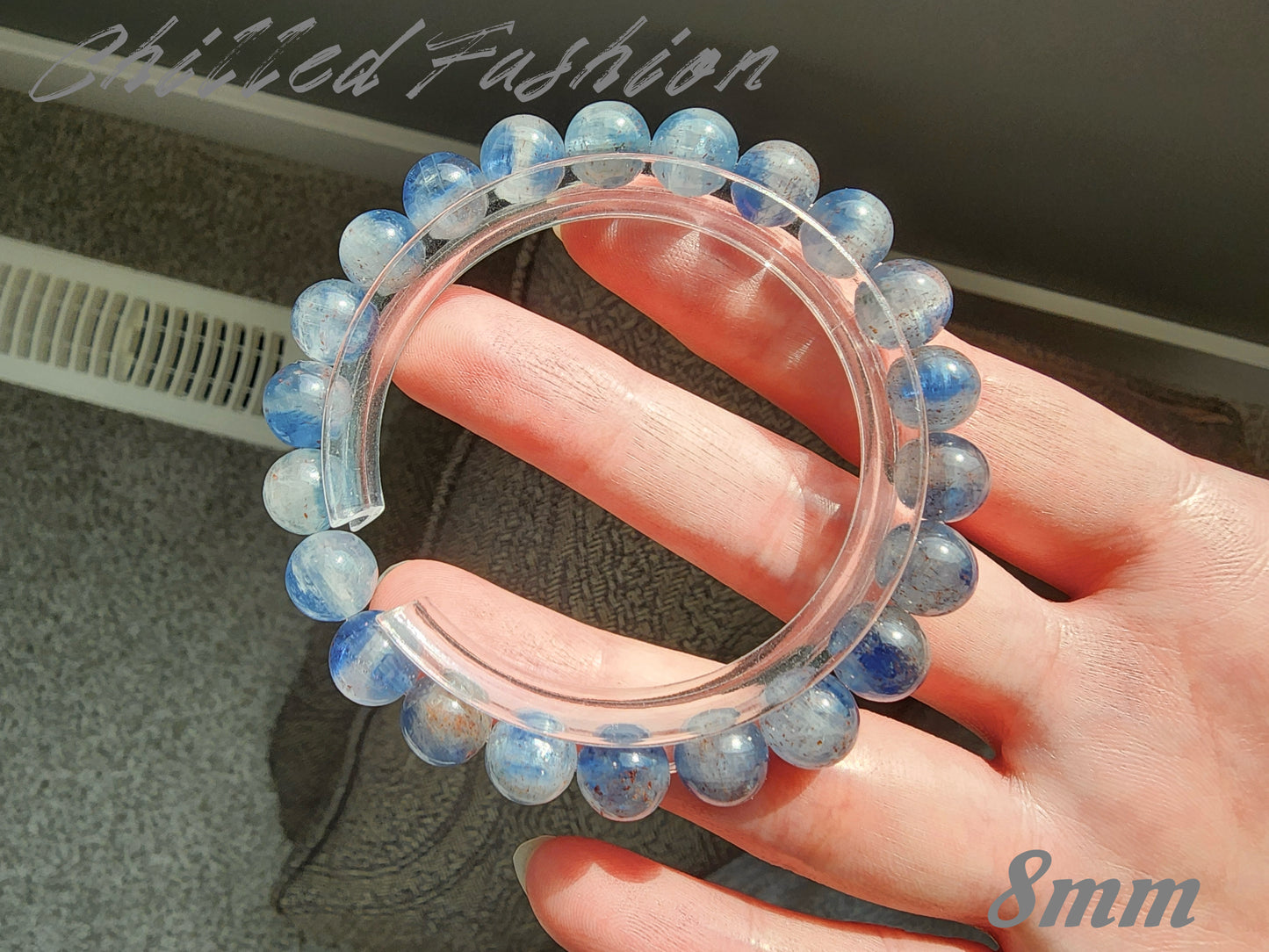 [Bracelet] Kyanite Bracelet with Shimmery Golden Sunstone