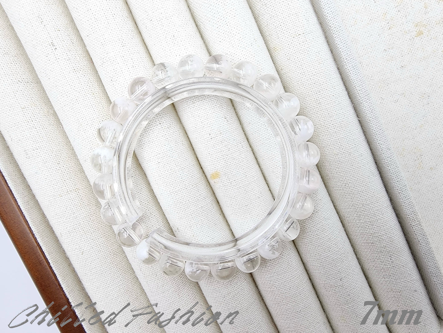 [Bracelet] Natural White Snowflake Phantom Quartz Bracelet