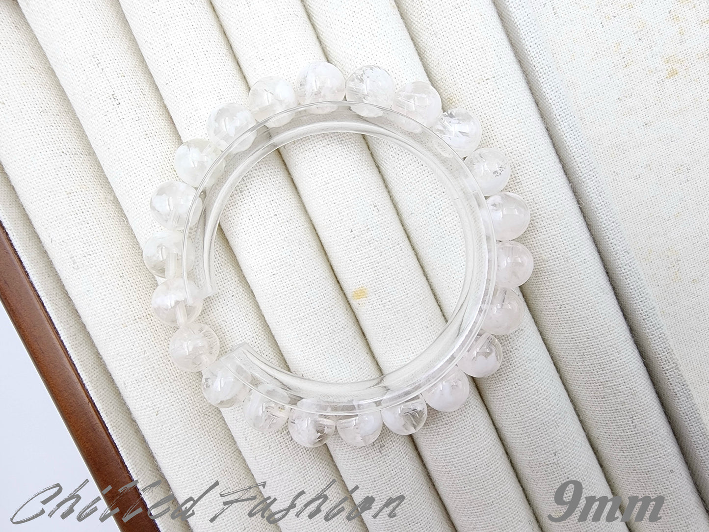 [Bracelet] Natural White Snowflake Phantom Quartz Bracelet