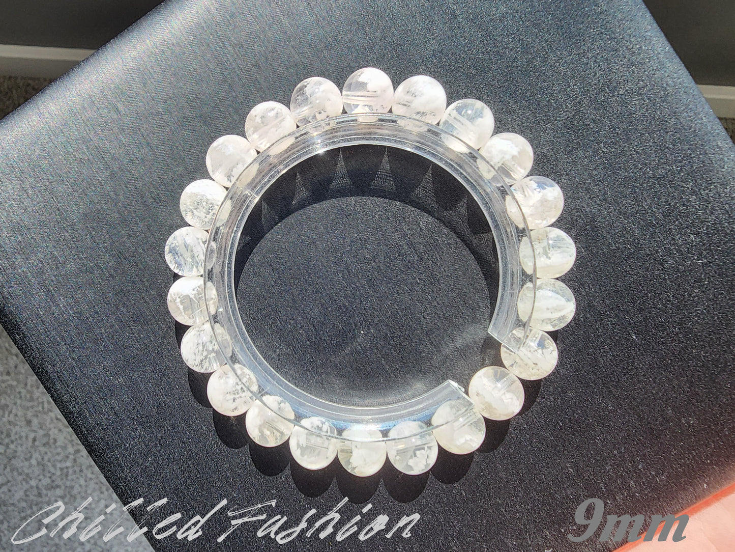 [Bracelet] Natural White Snowflake Phantom Quartz Bracelet