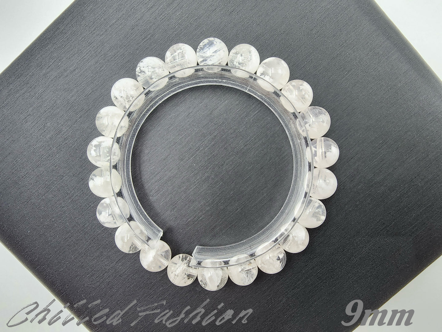 [Bracelet] Natural White Snowflake Phantom Quartz Bracelet