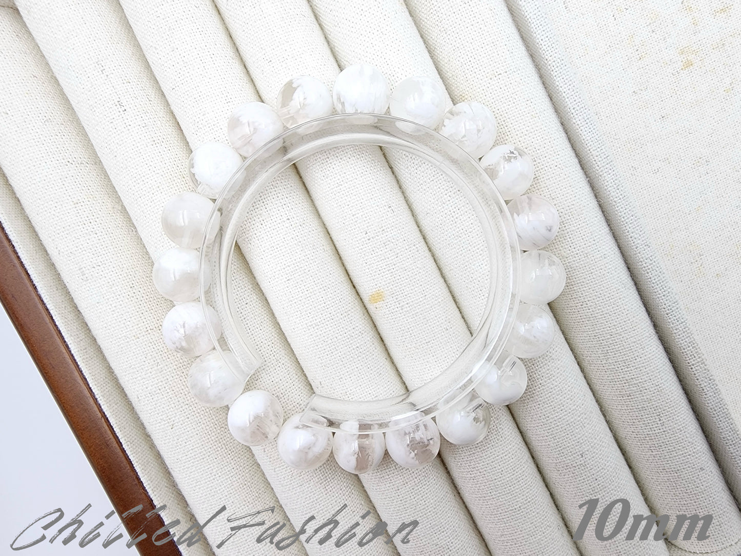 [Bracelet] Natural White Snowflake Phantom Quartz Bracelet