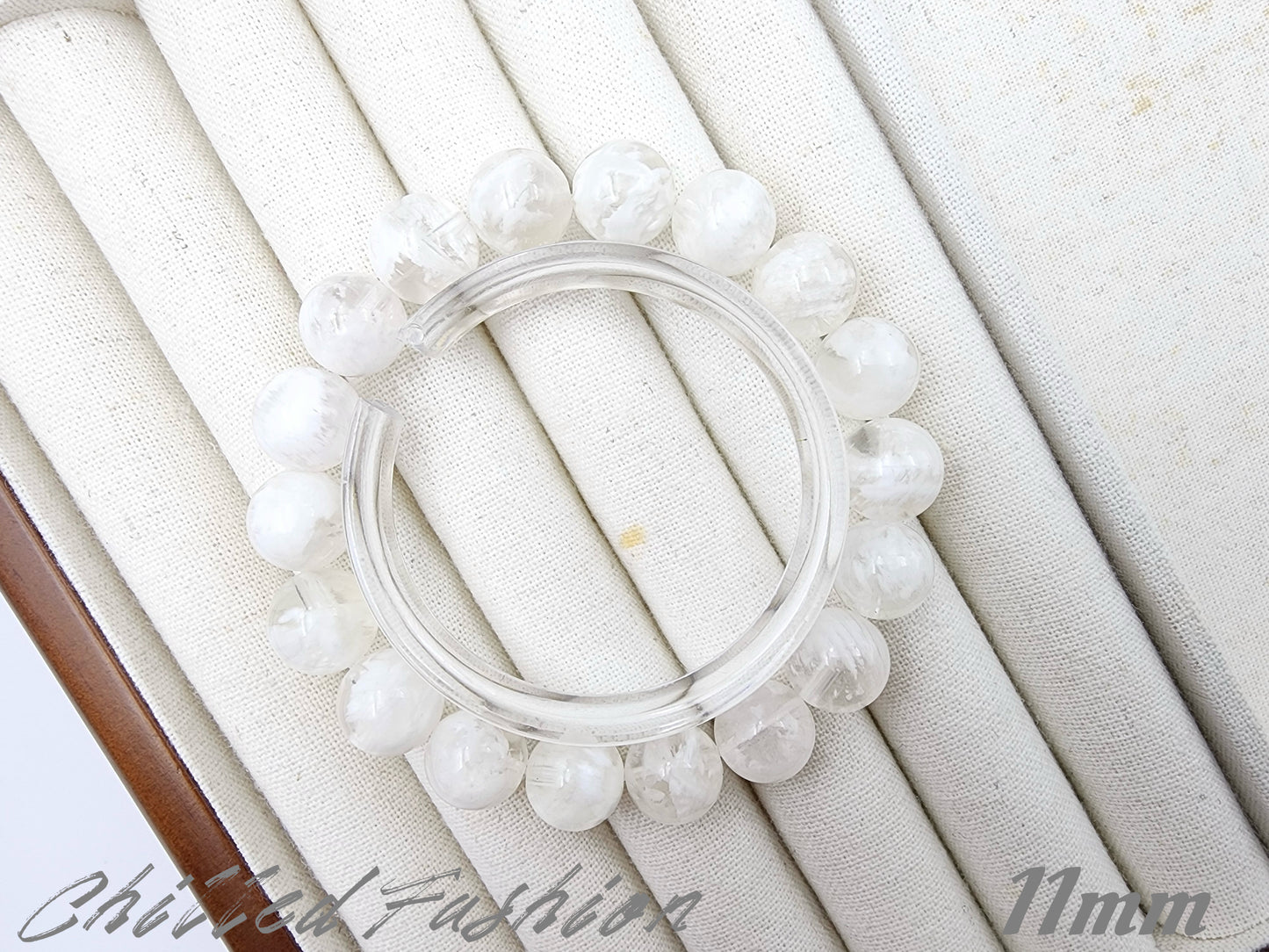 [Bracelet] Natural White Snowflake Phantom Quartz Bracelet