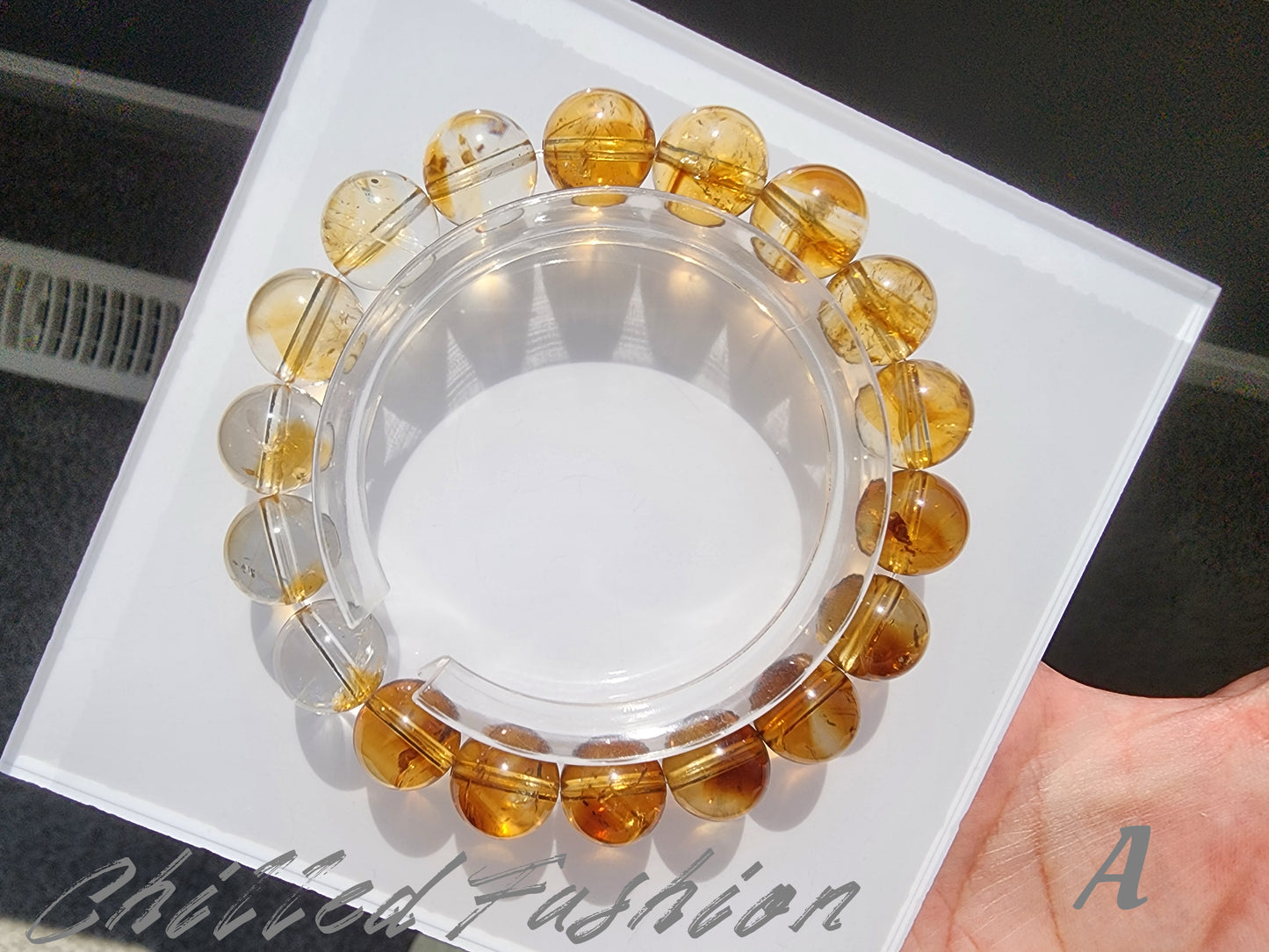 [Bracelet] Natural 11mm Citrine Bracelet with Gradient Color