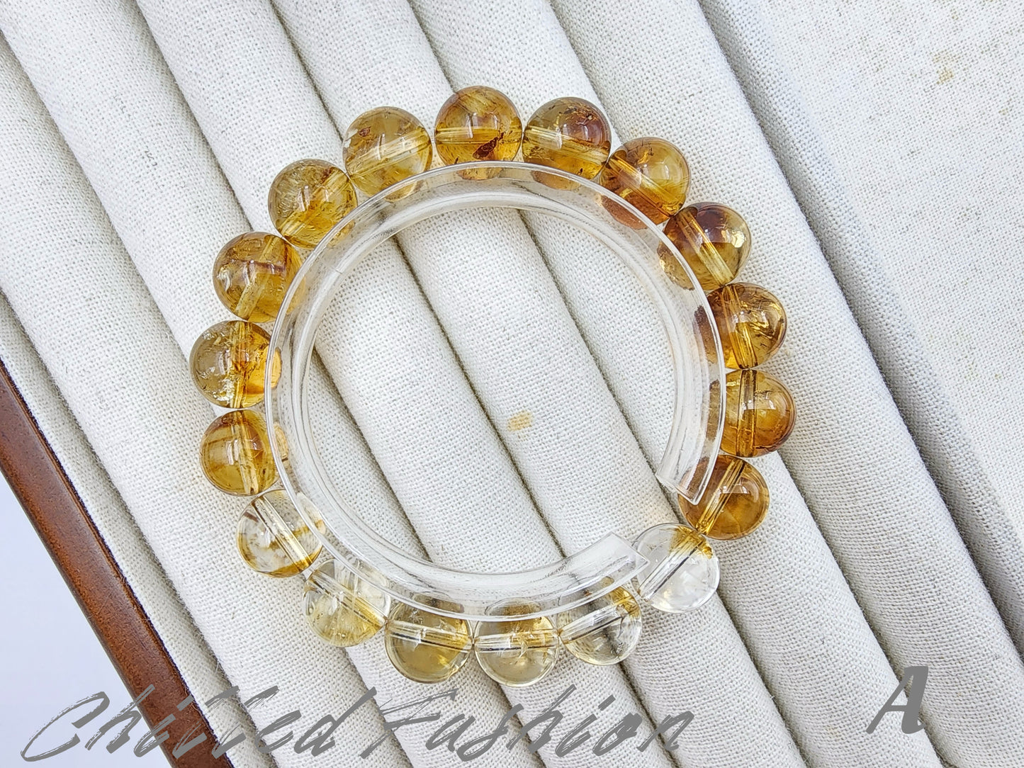 [Bracelet] Natural 11mm Citrine Bracelet with Gradient Color