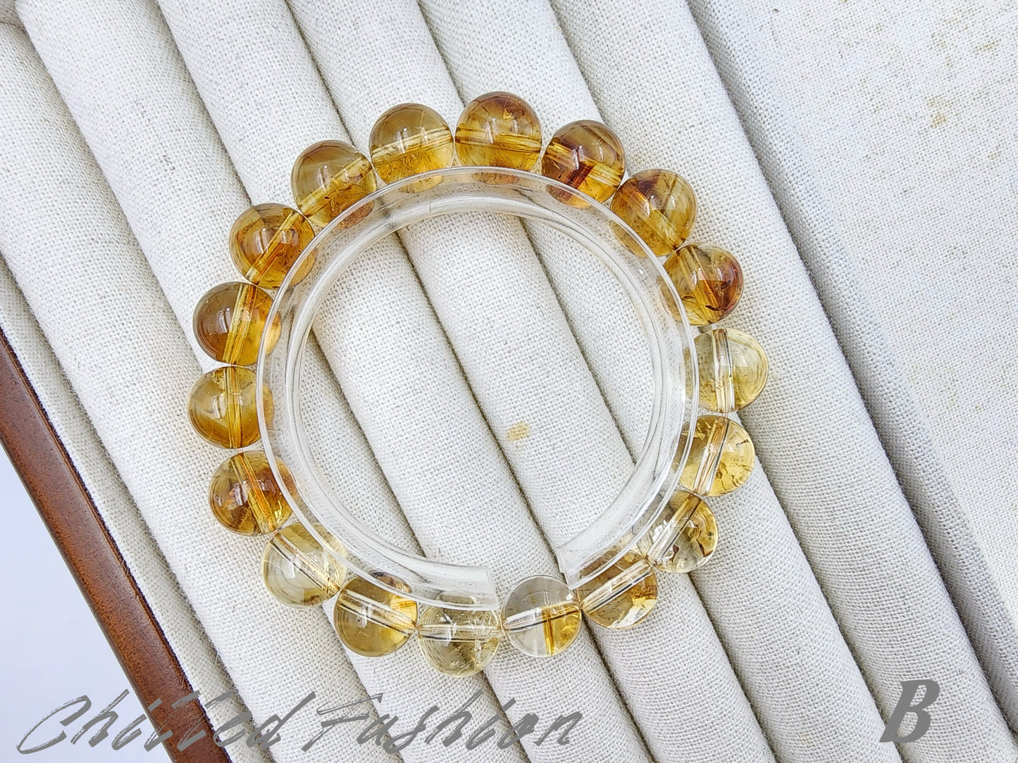 [Bracelet] Natural 11mm Citrine Bracelet with Gradient Color