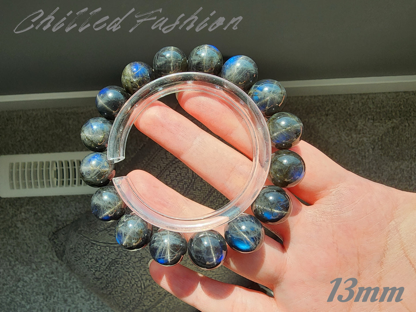 [Bracelet] Blue Sheen Cat’s Eye Labradorite Bracelet