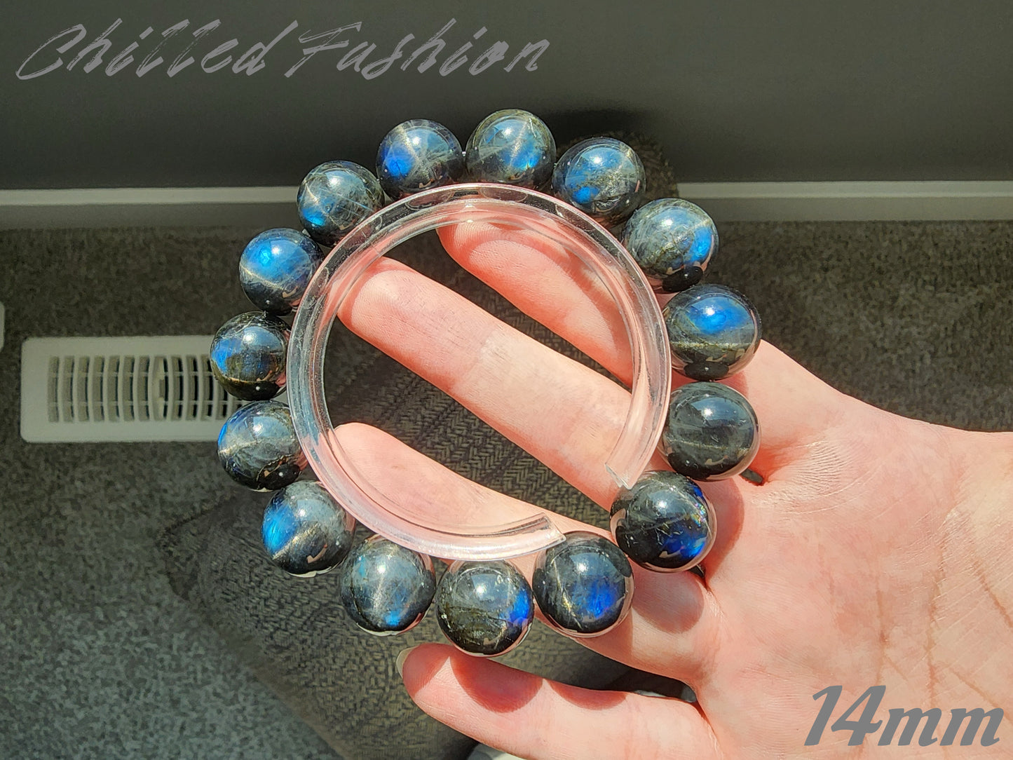 [Bracelet] Blue Sheen Cat’s Eye Labradorite Bracelet