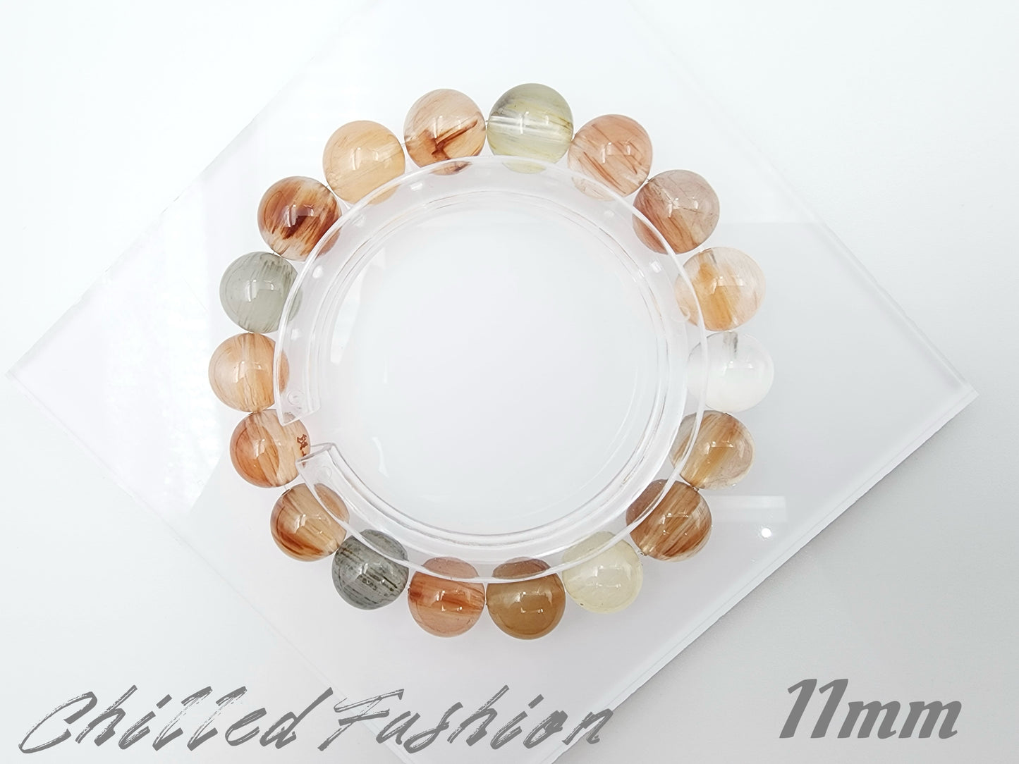 [Bracelet] Multicolor Rabbit Hair Quartz Bracelet