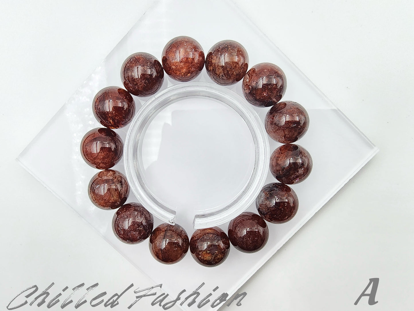 [Bracelet] 15mm Hematoid Quartz Bracelets