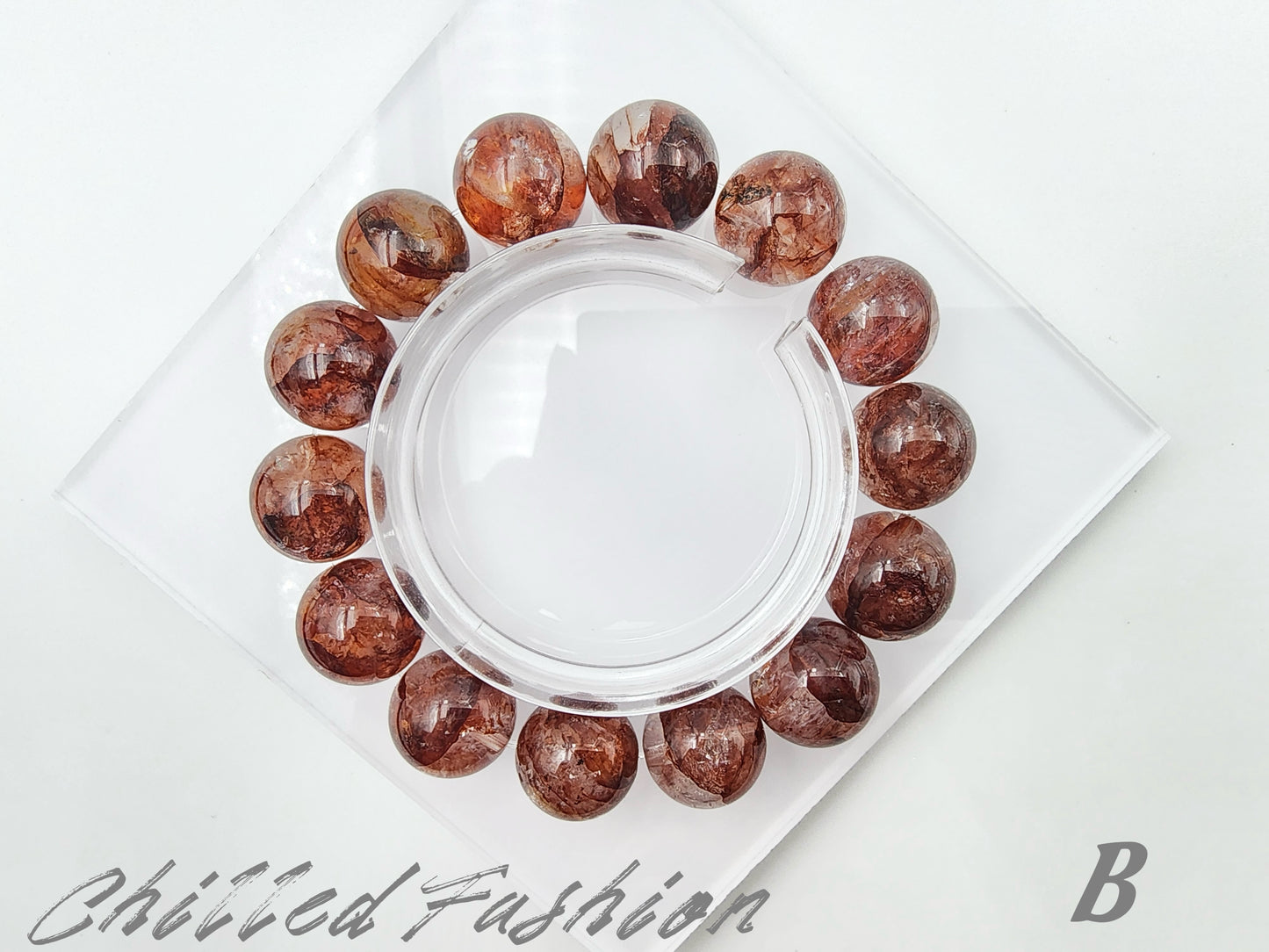 [Bracelet] 15mm Hematoid Quartz Bracelets