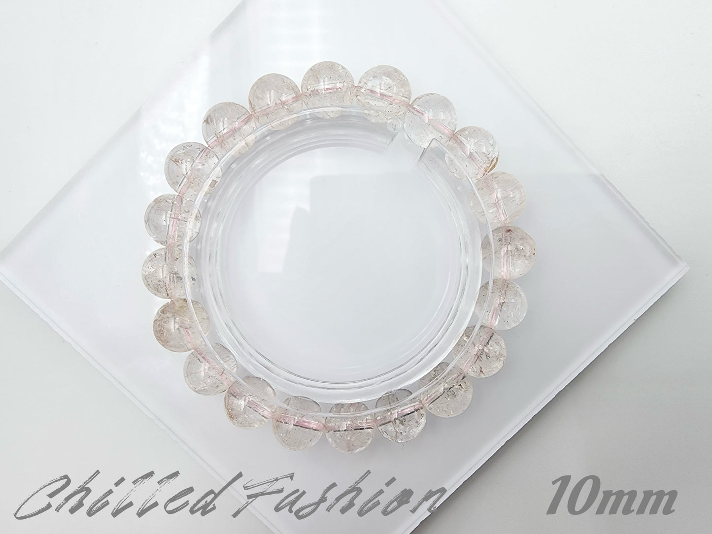 [Bracelet] Natural Light Rose Quartz Bracelet
