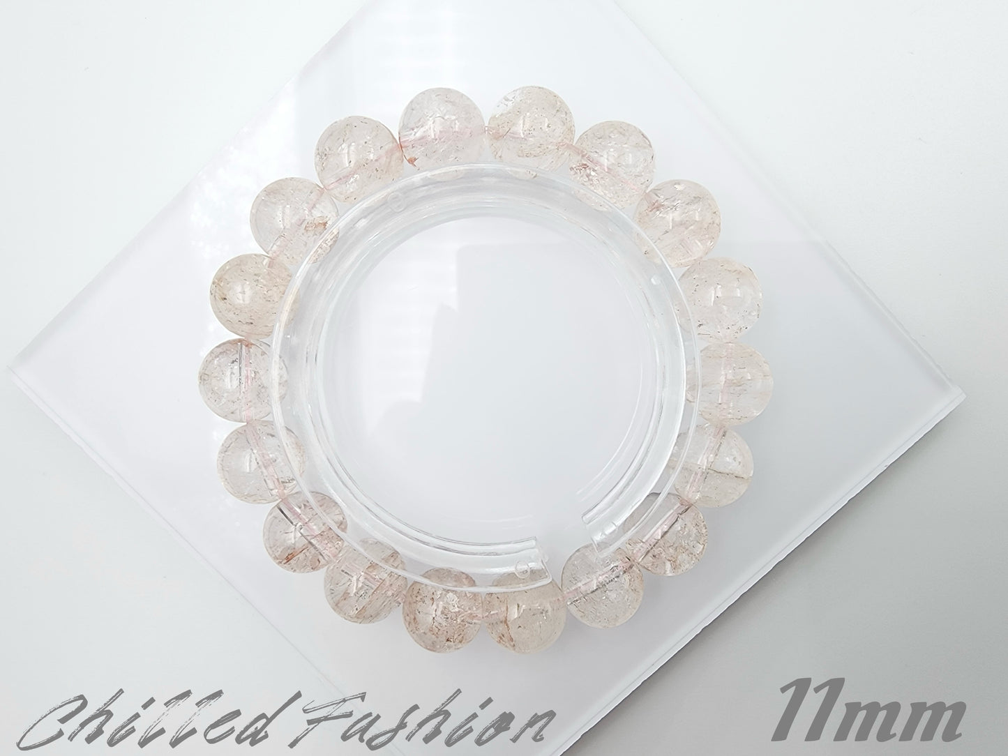 [Bracelet] Natural Light Rose Quartz Bracelet