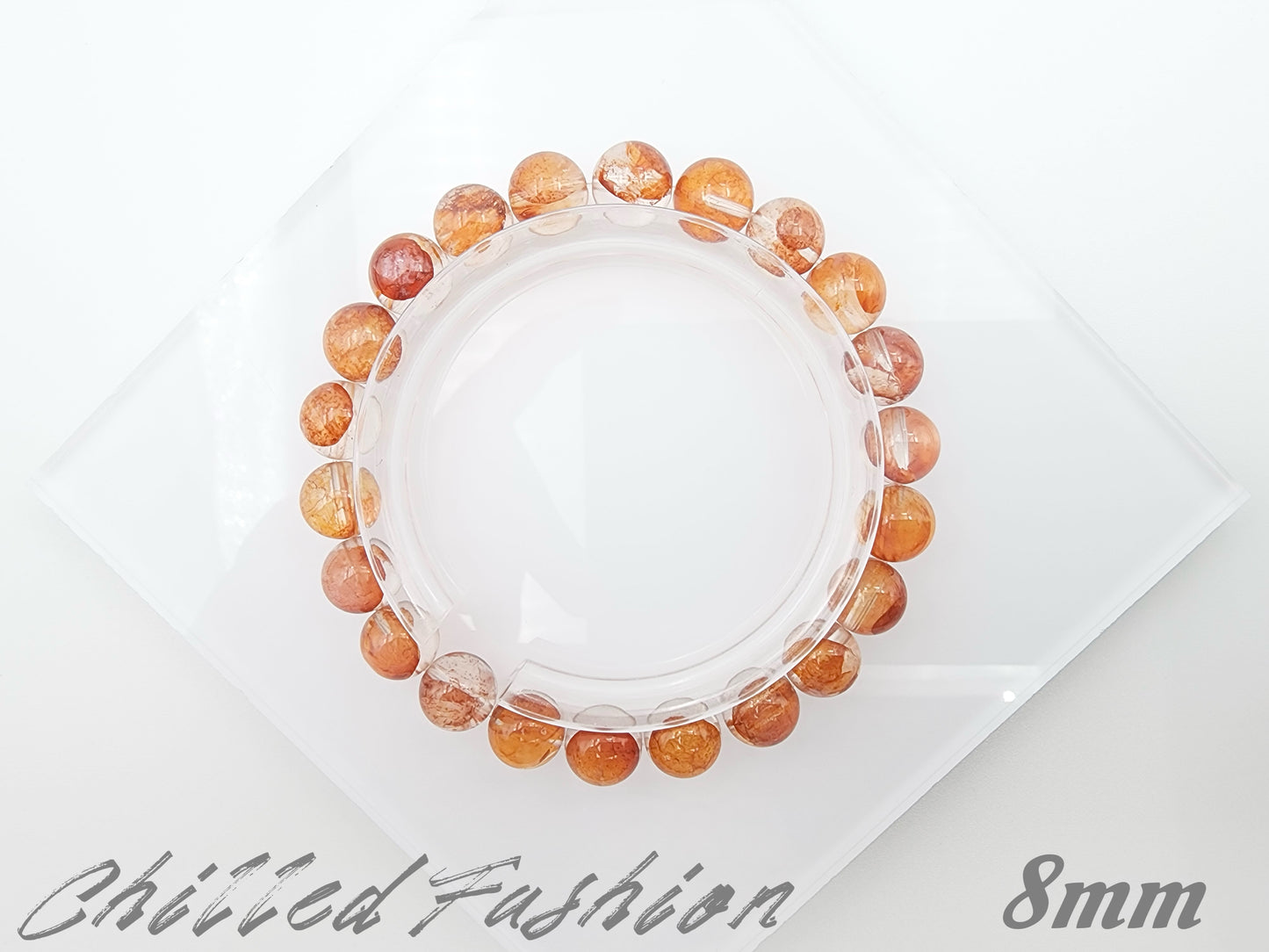 [Bracelet] Hematoid Quartz Bracelet: Grounding Energy & Positivity