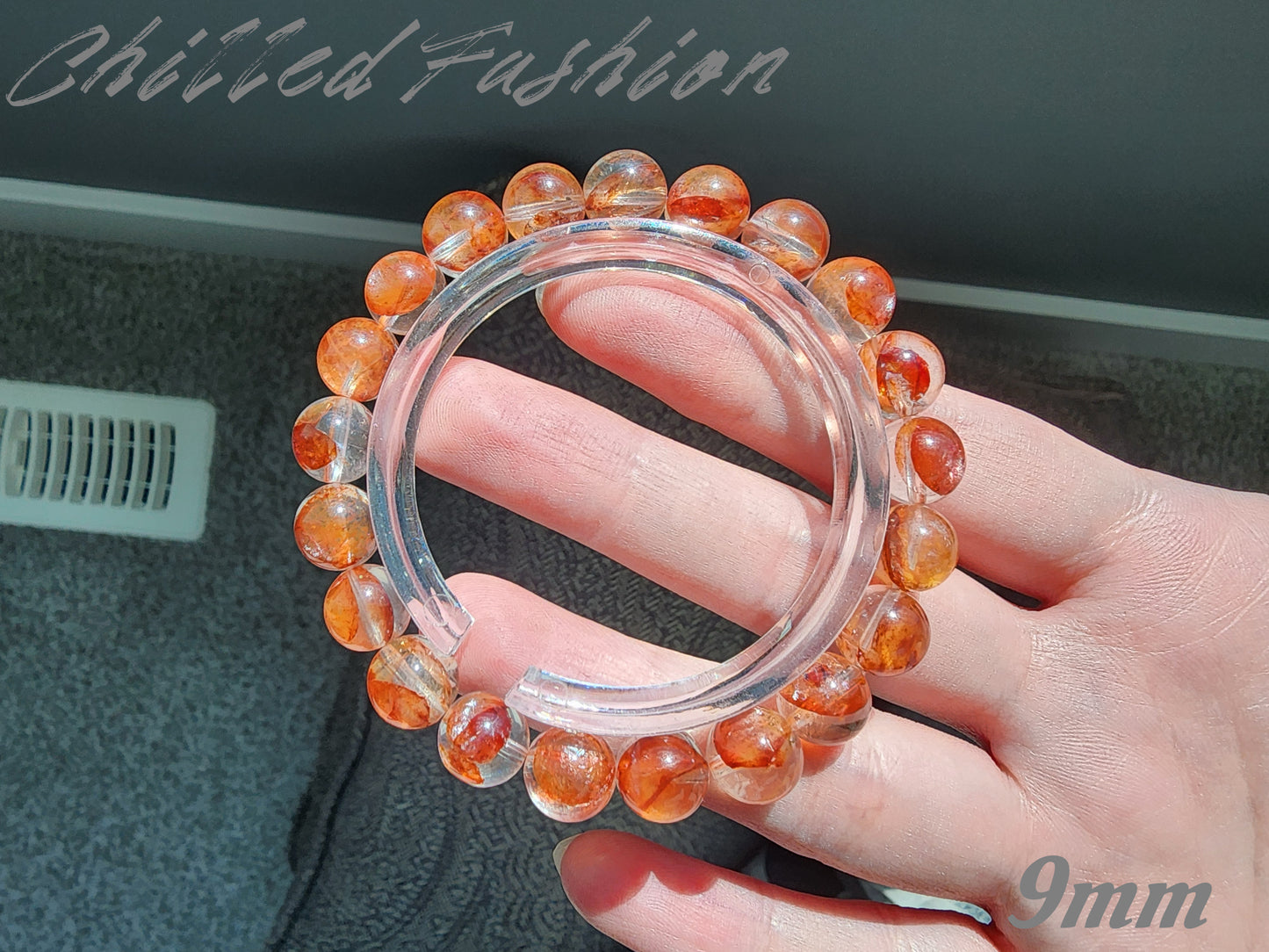 [Bracelet] Hematoid Quartz Bracelet: Grounding Energy & Positivity