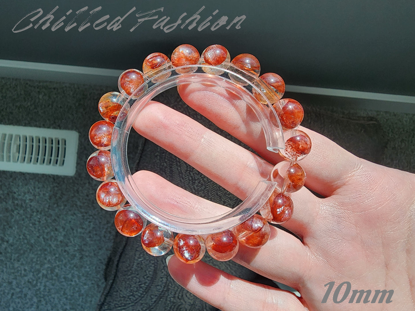 [Bracelet] Hematoid Quartz Bracelet: Grounding Energy & Positivity