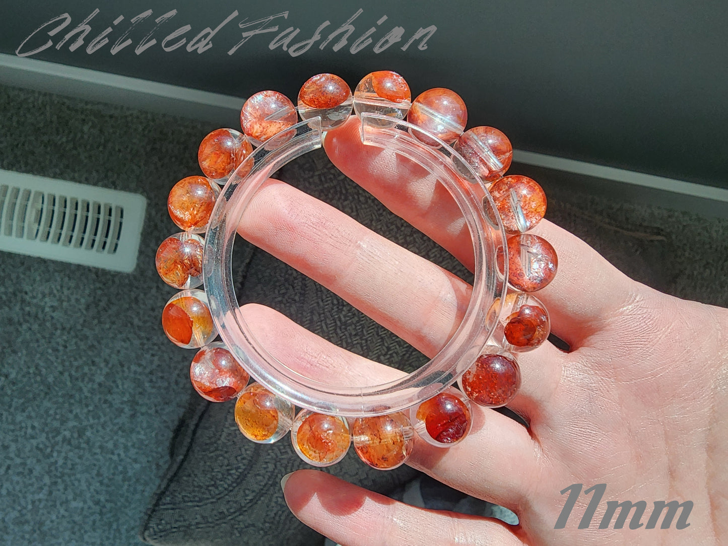 [Bracelet] Hematoid Quartz Bracelet: Grounding Energy & Positivity