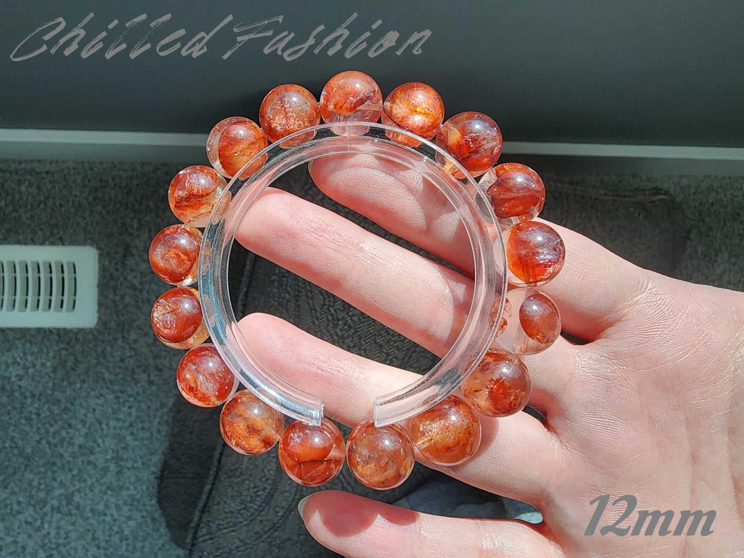 [Bracelet] Hematoid Quartz Bracelet: Grounding Energy & Positivity