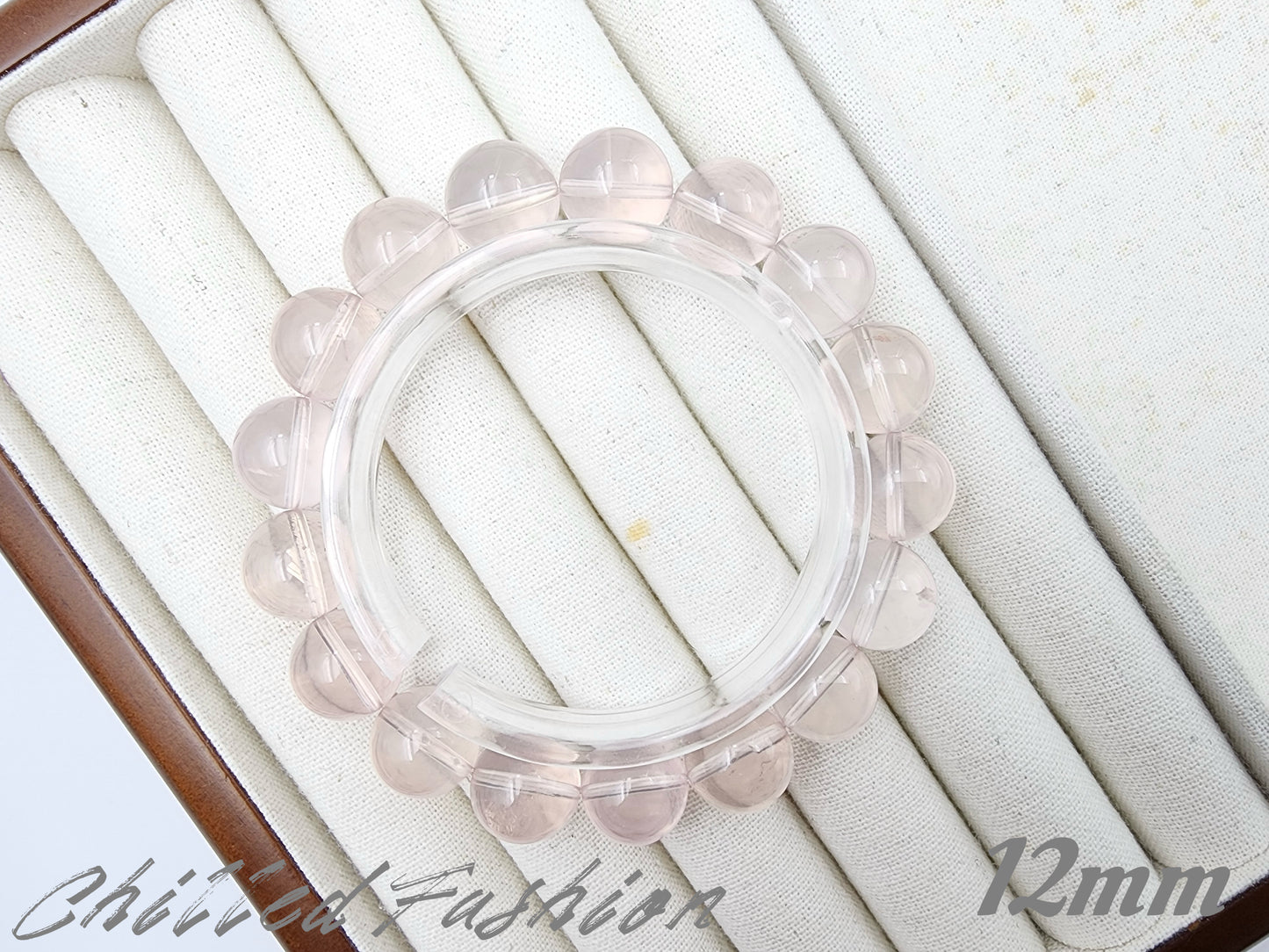 [Bracelet] Icy Peach Pink Rose Quartz Bracelet