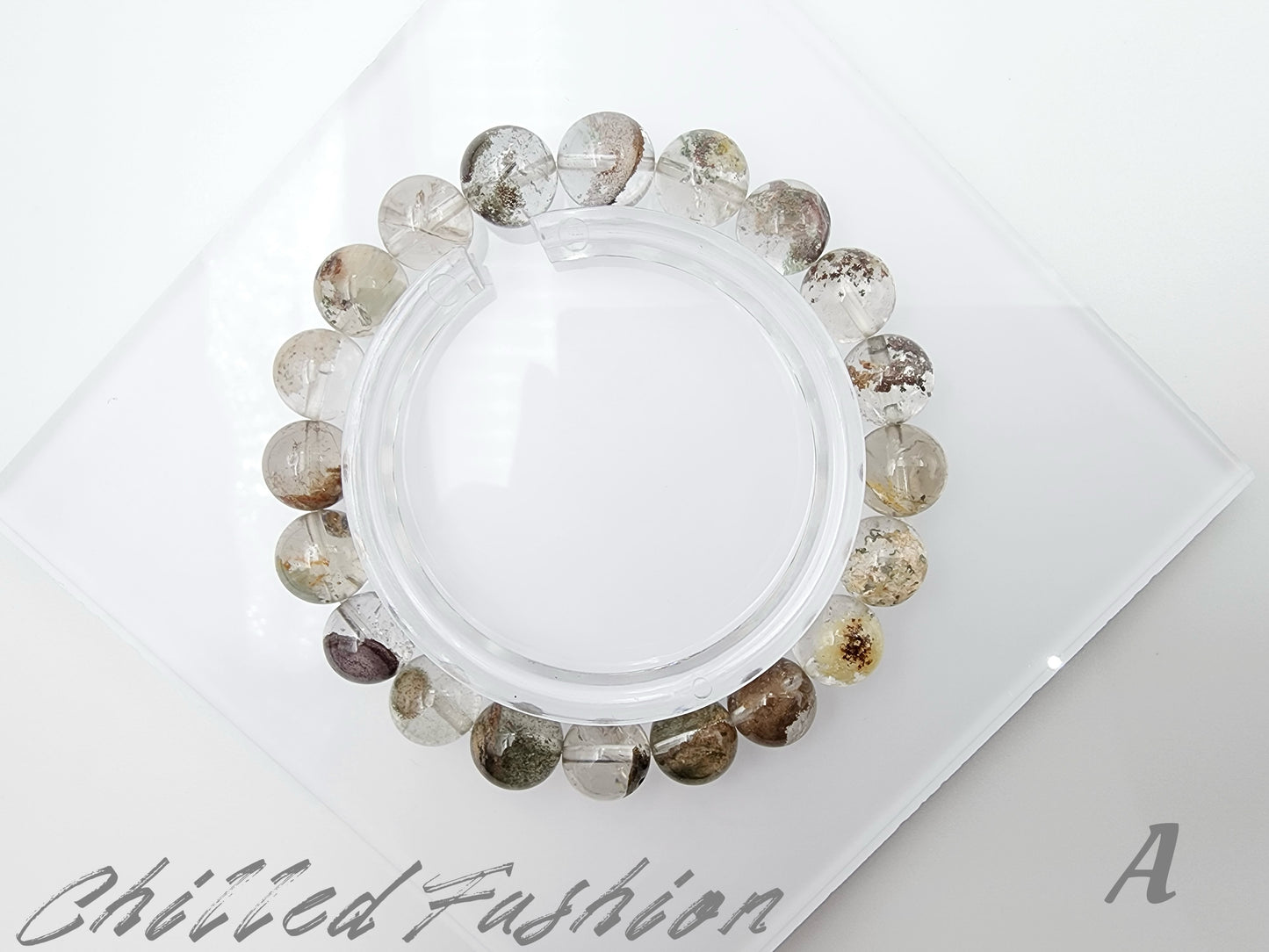 [Bracelet] 9mm Multi-Tone Phantom Quartz Bracelet