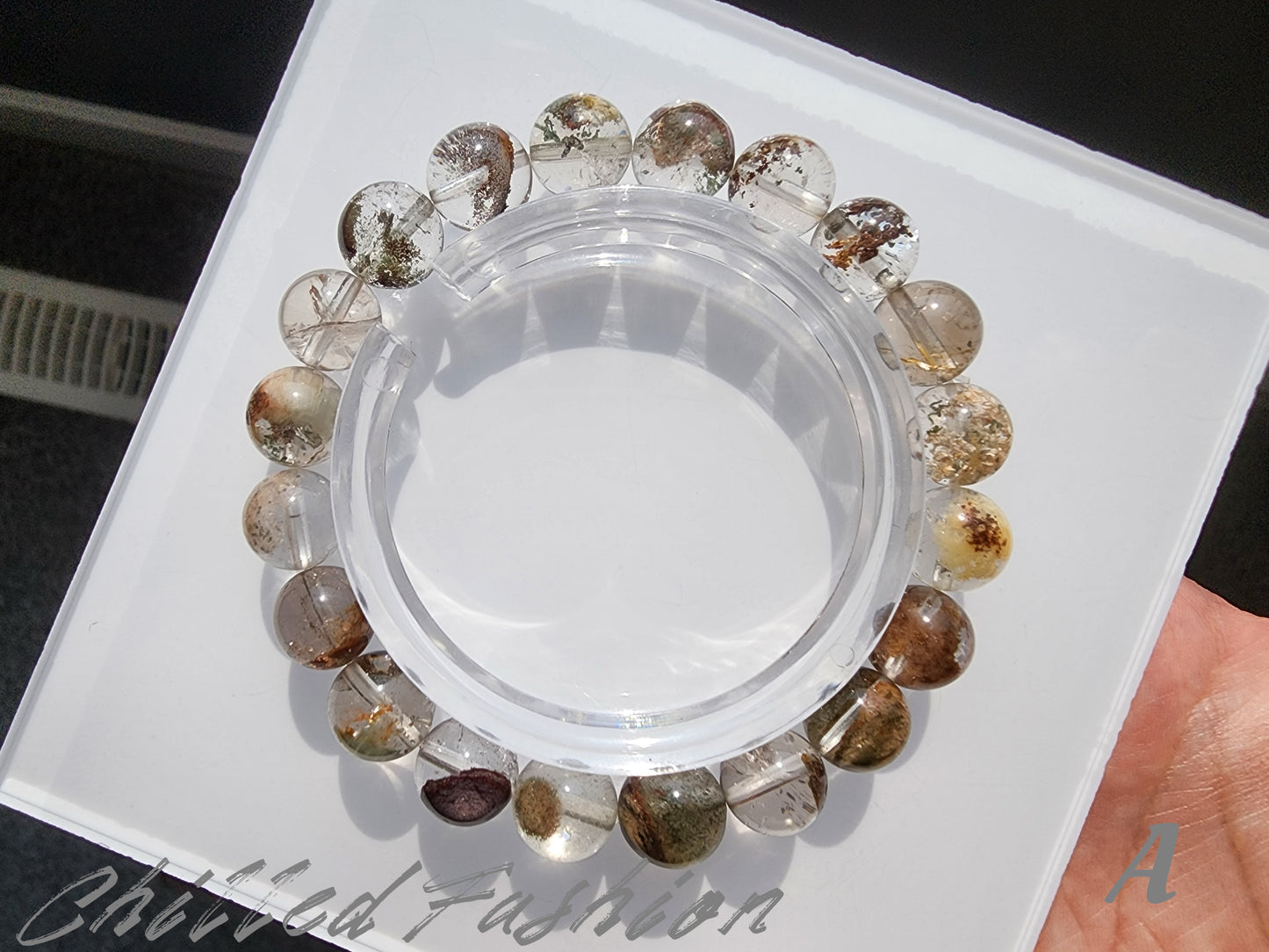 [Bracelet] 9mm Multi-Tone Phantom Quartz Bracelet