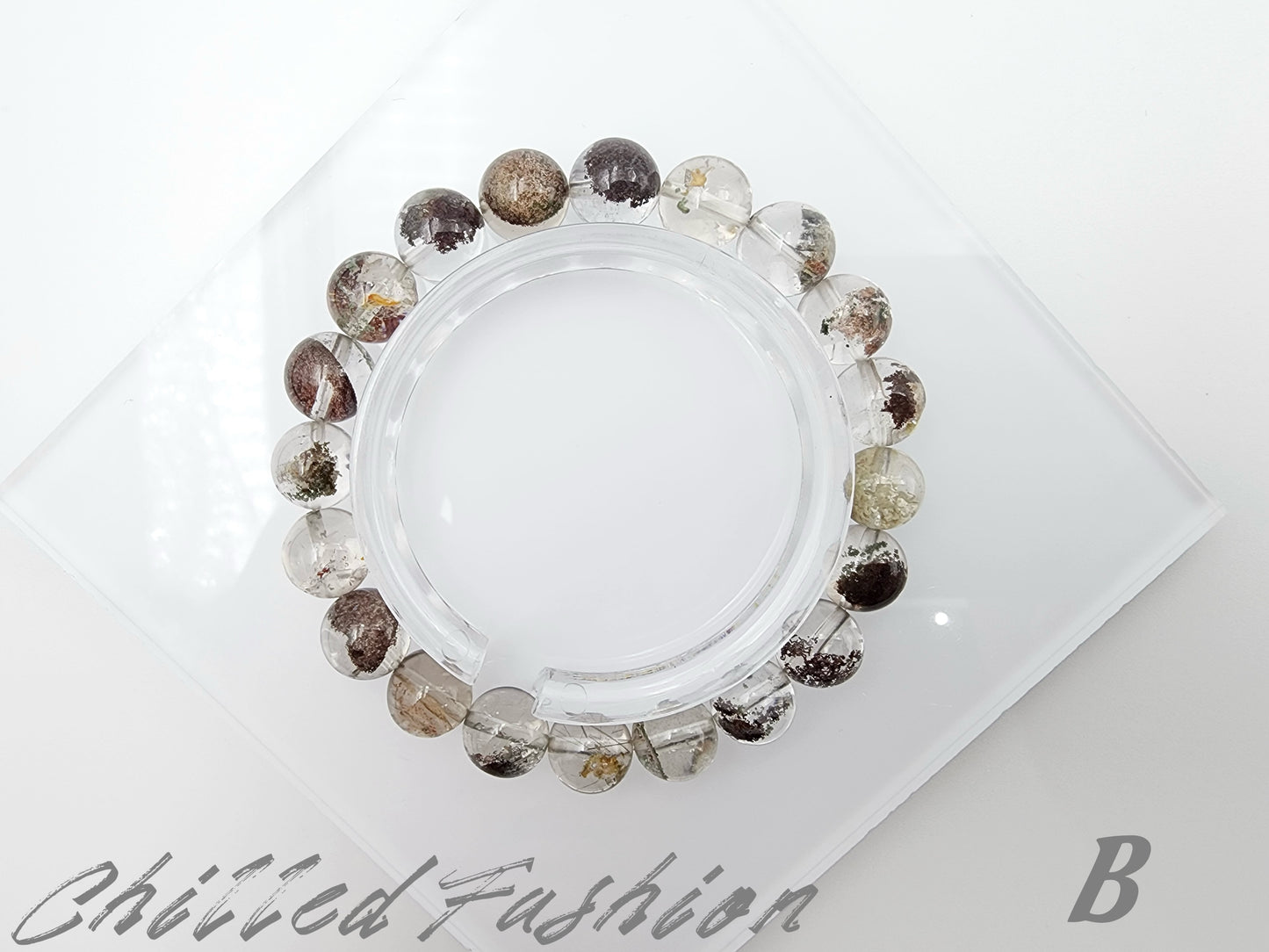 [Bracelet] 9mm Multi-Tone Phantom Quartz Bracelet