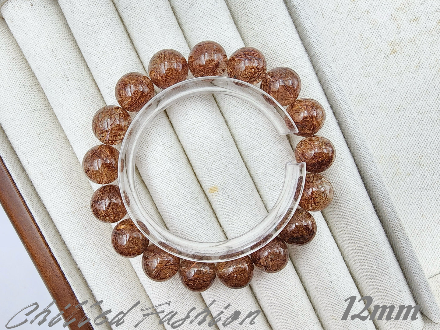 [Bracelet] Natural Red Copper Rutilated Quartz Bracelet