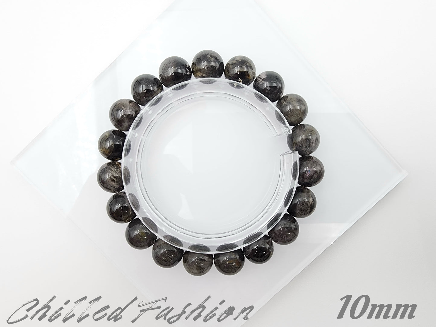 [Bracelet] Natural Black Feather Auralite 23 Bracelet