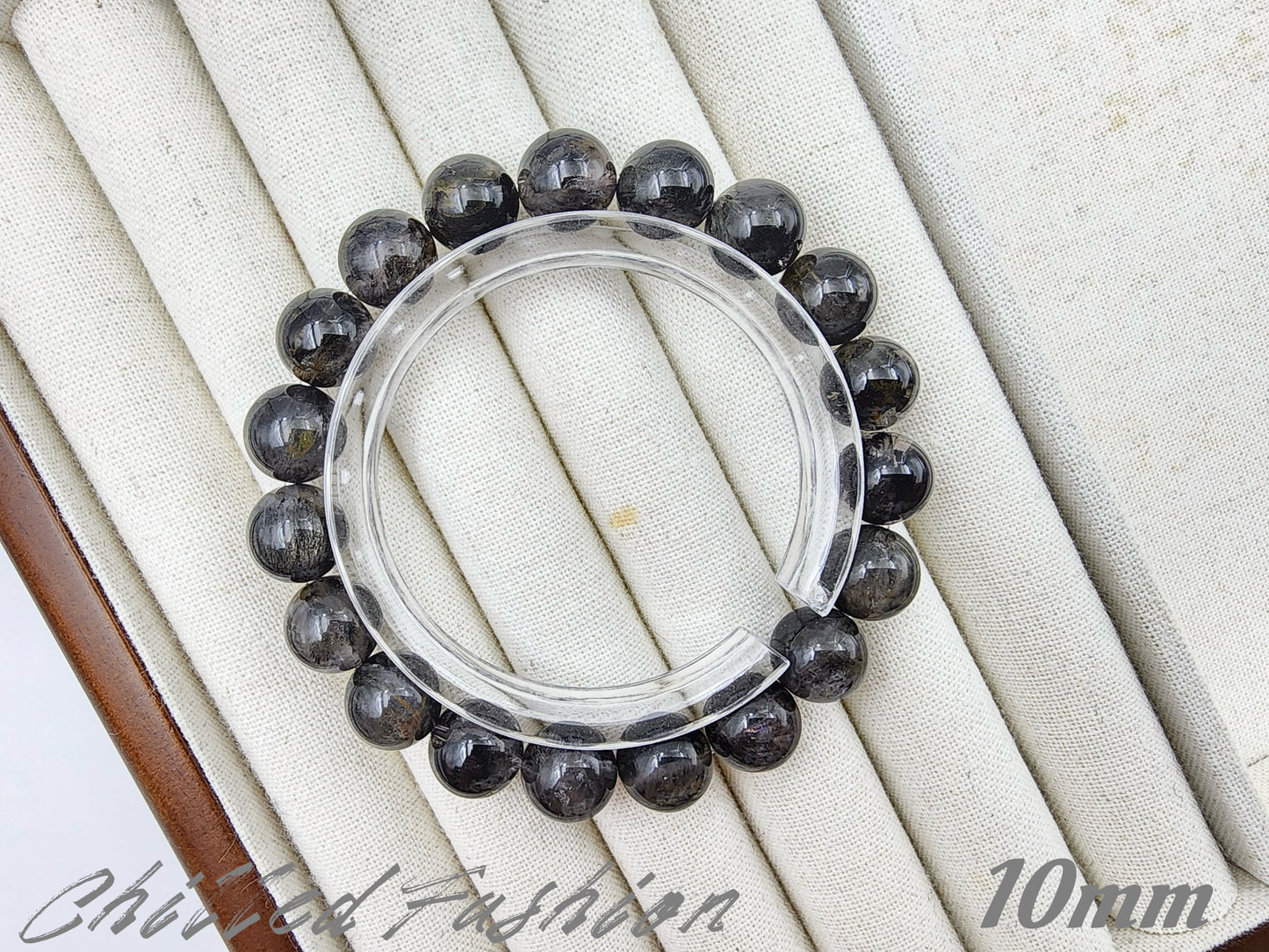 [Bracelet] Natural Black Feather Auralite 23 Bracelet