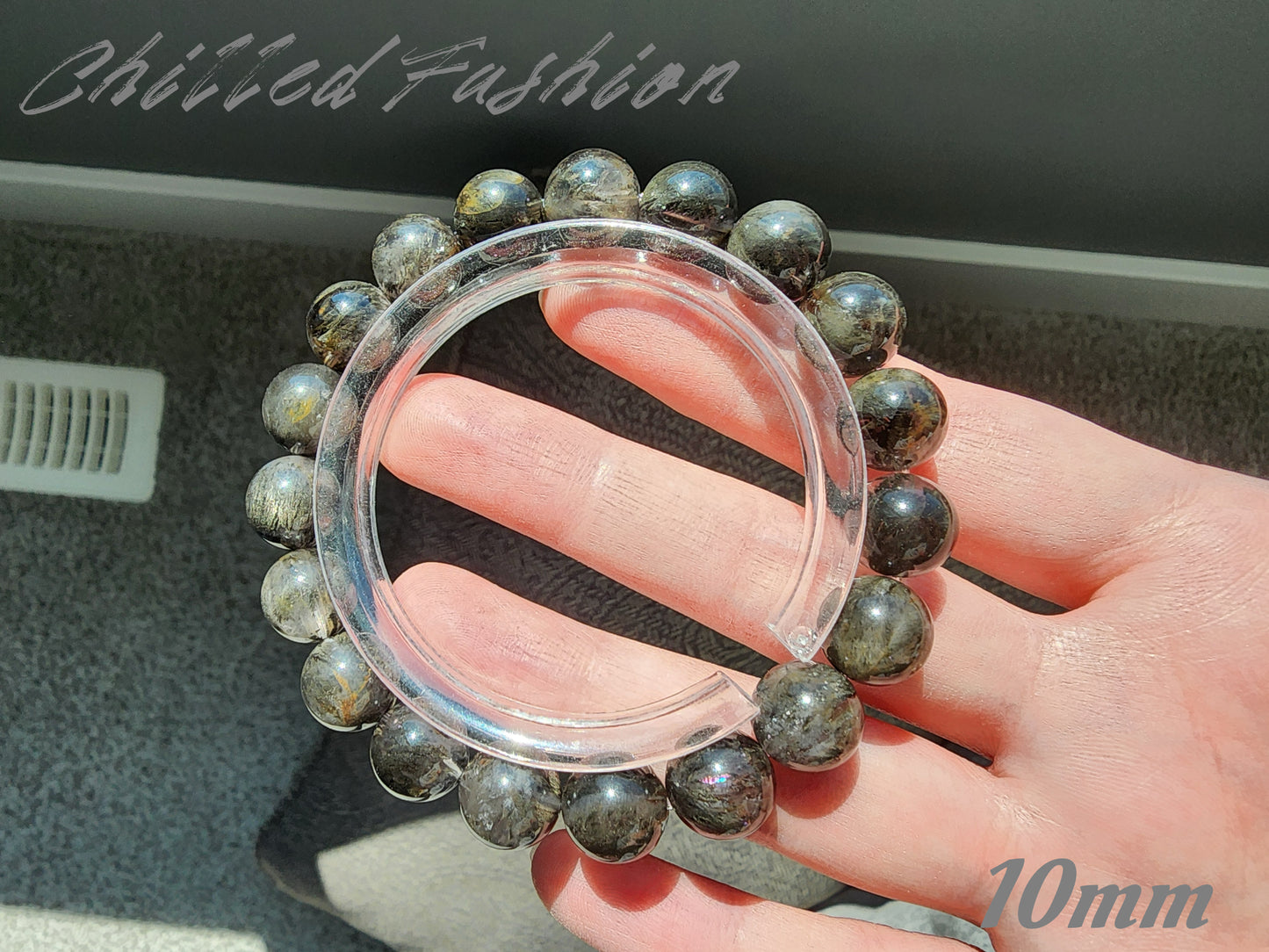 [Bracelet] Natural Black Feather Auralite 23 Bracelet